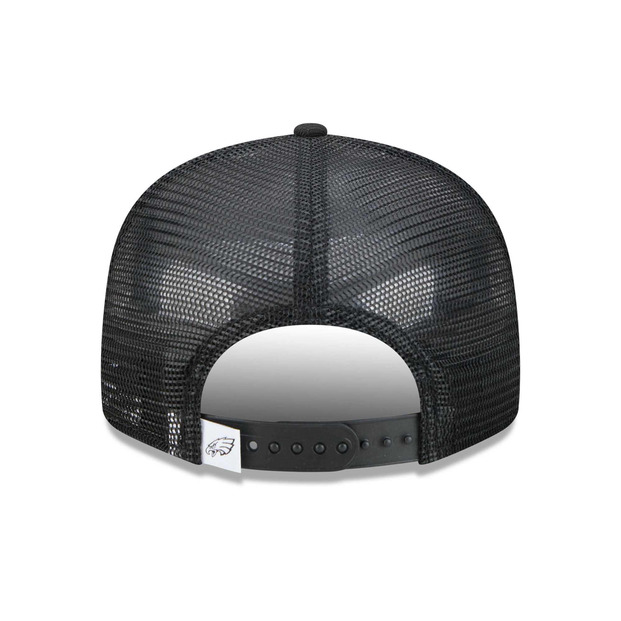 Casquette trucker snapback New Era 9FIFTY noire et blanche Philadelphia Eagles pour homme