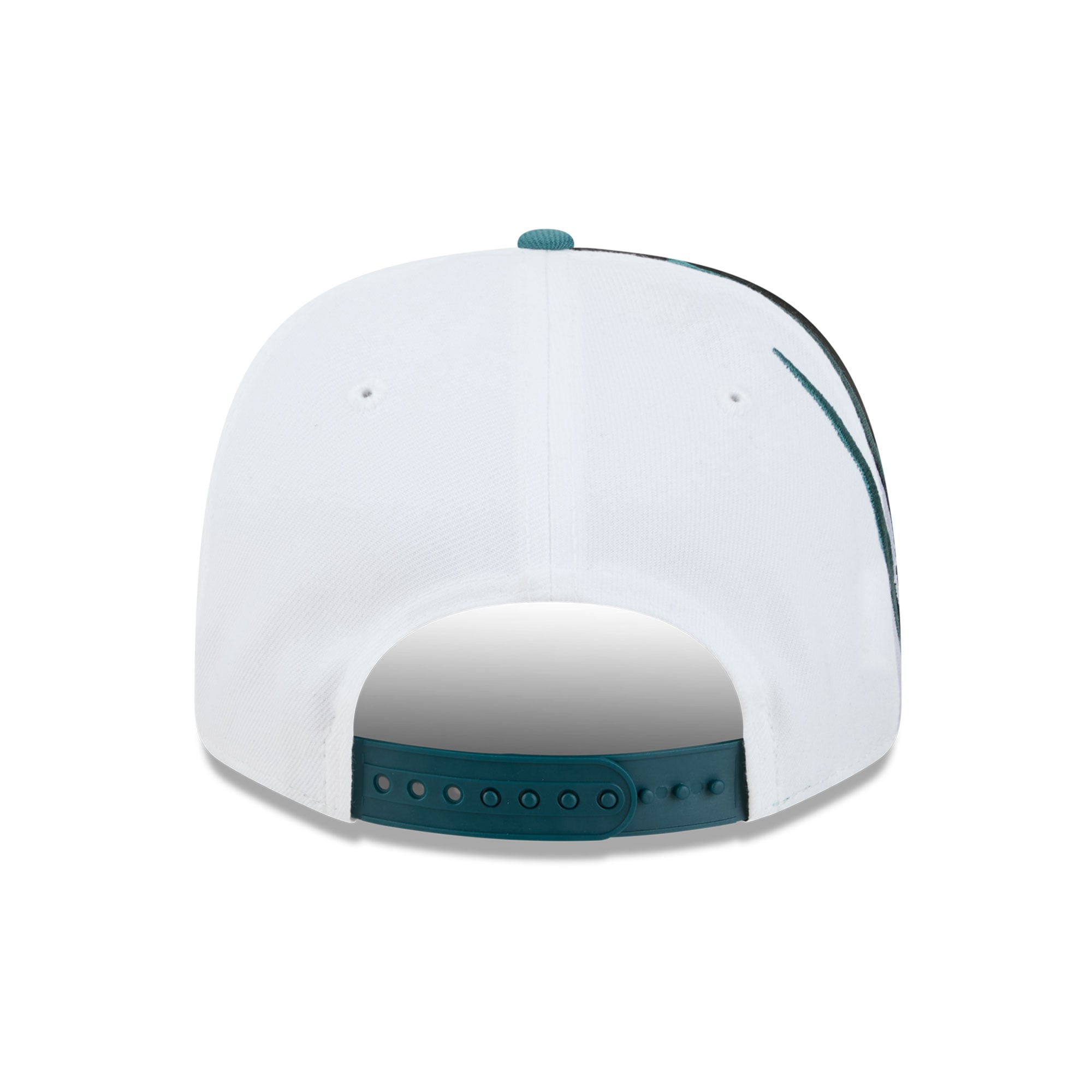 Casquette ajustable New Era noire et blanche pour homme, fan des Eagles de Philadelphie, modèle 9SEVENTY