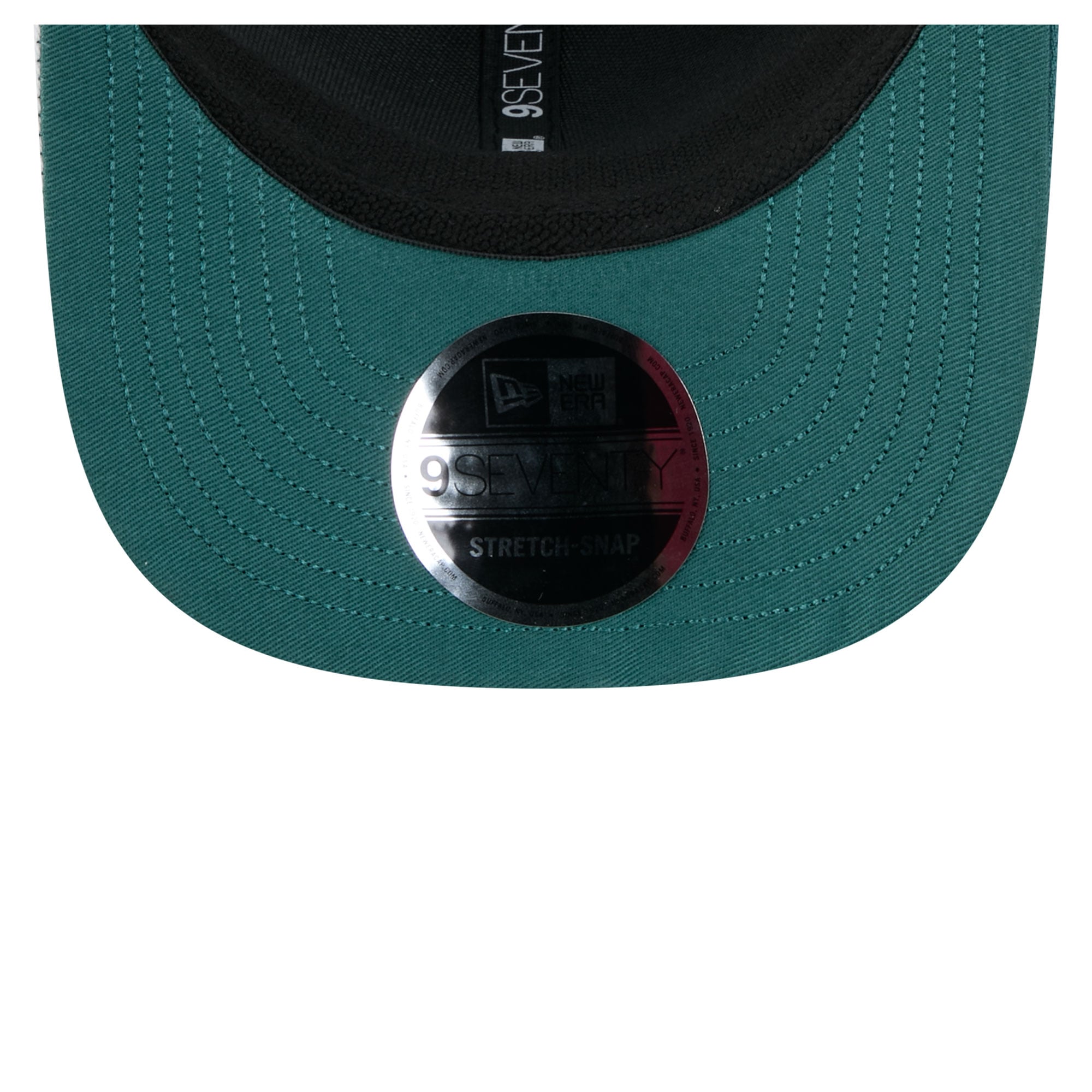 Casquette ajustable New Era noire et blanche pour homme, fan des Eagles de Philadelphie, modèle 9SEVENTY