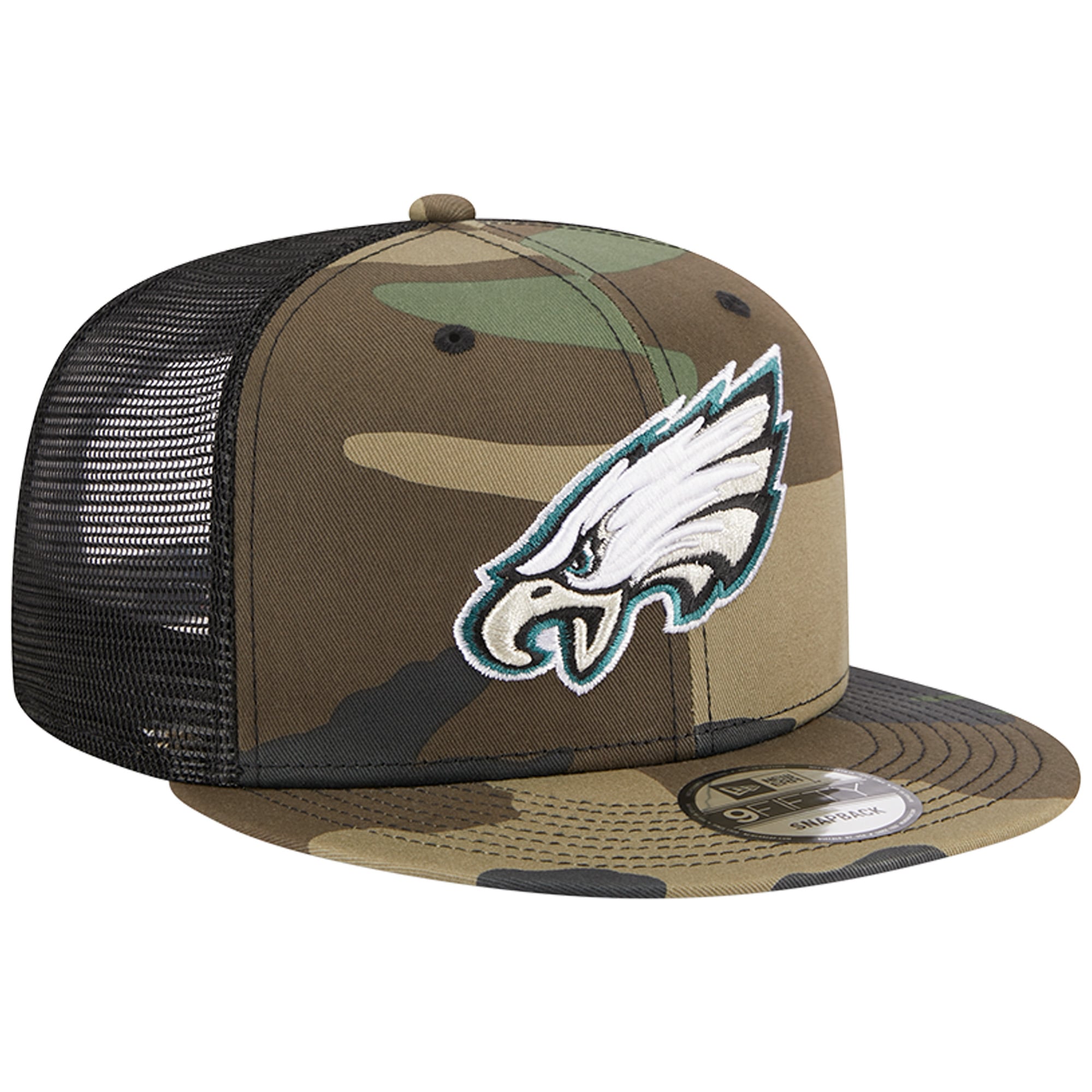 Casquette Snapback 9FIFTY Main Trucker des Eagles de Philadelphie New Era pour homme