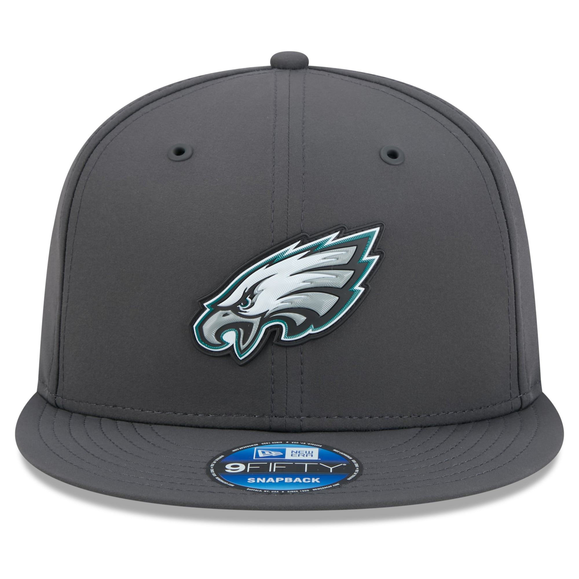 Casquette snapback New Era 9FIFTY pour homme, couleur anthracite, Philadelphia Eagles 2026, idéale pour les temps froids.