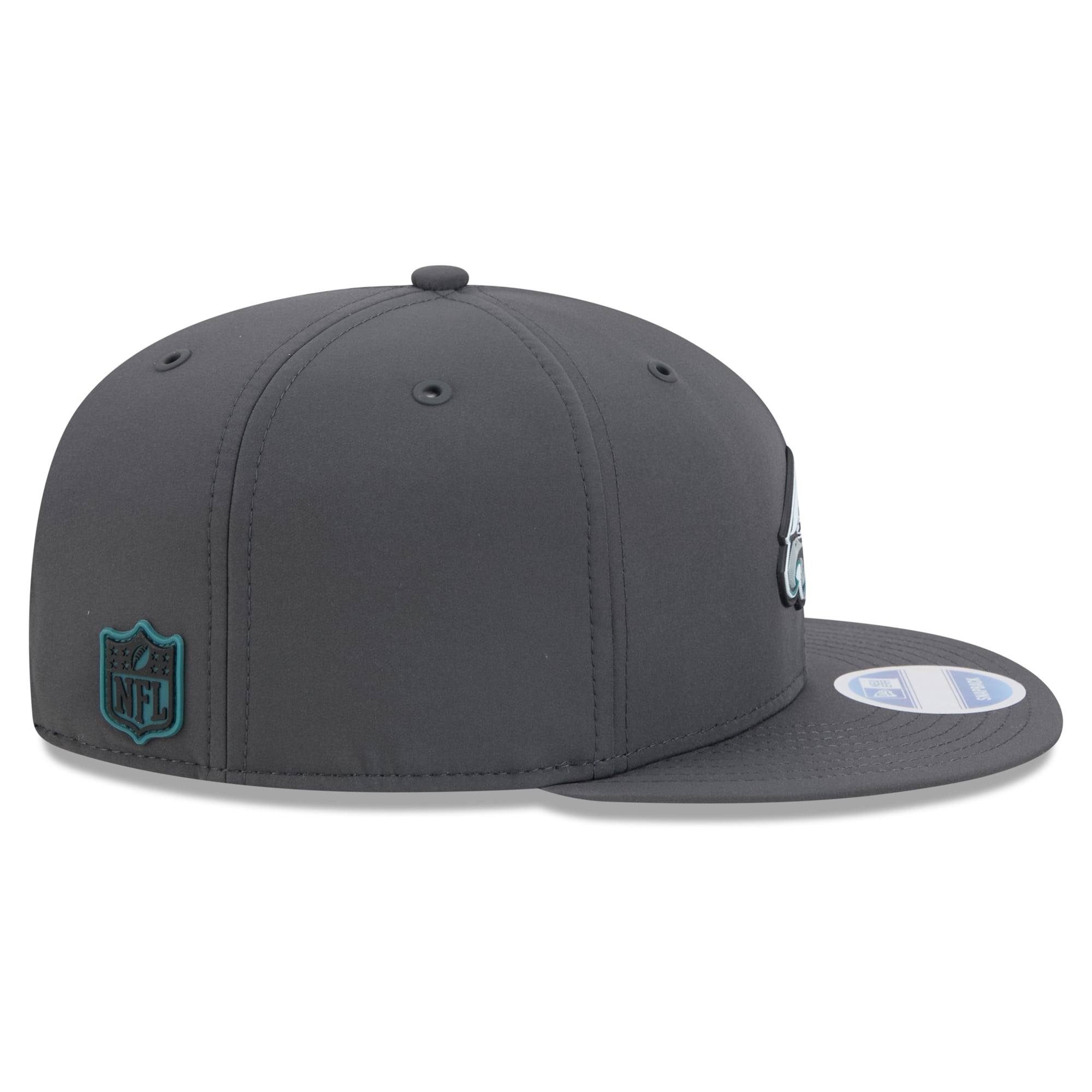 Casquette snapback New Era 9FIFTY pour homme, couleur anthracite, Philadelphia Eagles 2026, idéale pour les temps froids.