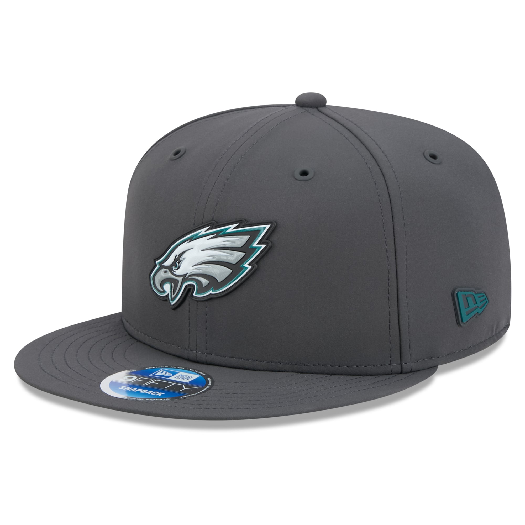 Casquette snapback New Era 9FIFTY pour homme, couleur anthracite, Philadelphia Eagles 2026, idéale pour les temps froids.