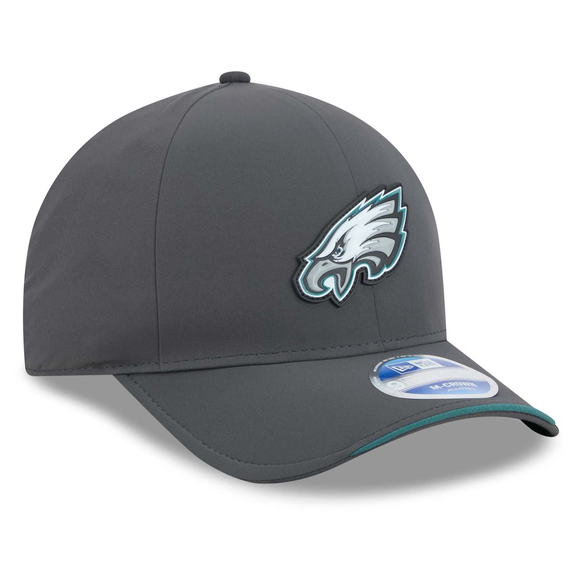 Casquette ajustable New Era 9FORTY M-Crown pour homme, couleur anthracite, Philadelphia Eagles 2026, idéale pour les temps froids.