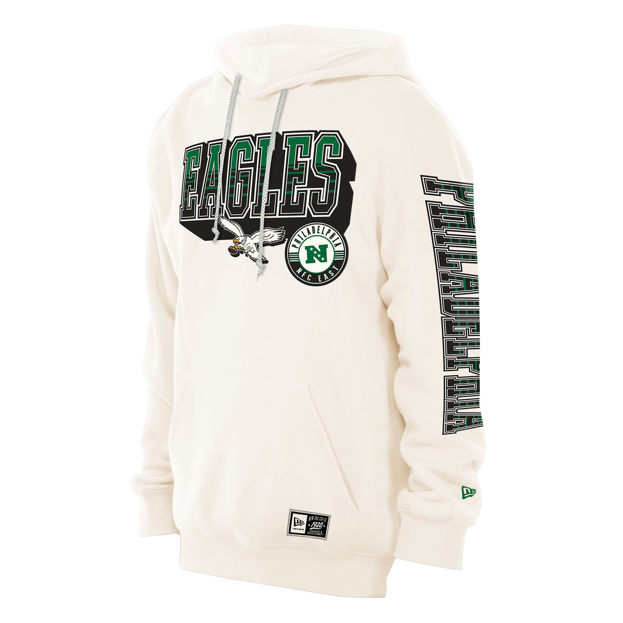 Men's New Era Cream Philadelphia Eagles Dune Dust Hoodie