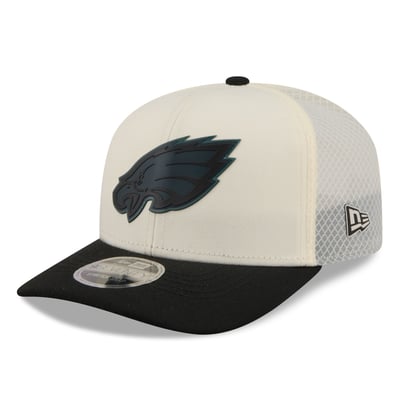 Philadelphia Eagles New Era Color Pop 9SEVENTY Adjustable Hat - Cream/Black