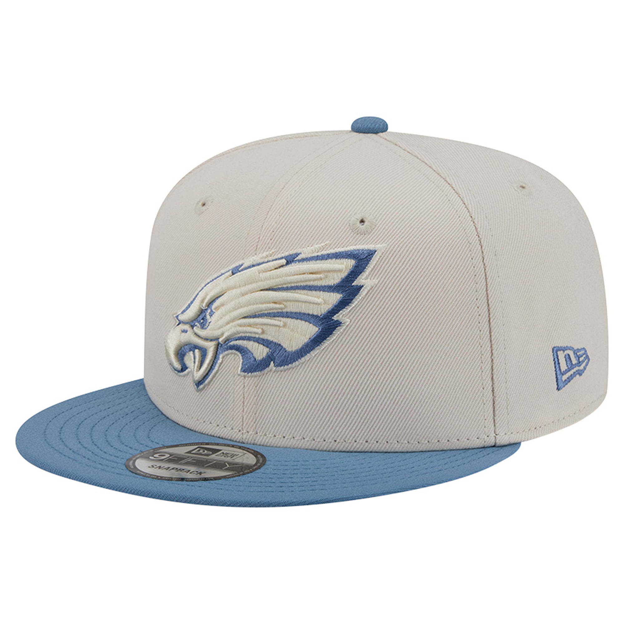 Casquette snapback New Era 9FIFTY bicolore crème/bleue Philadelphia Eagles pour homme