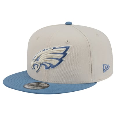 Philadelphia Eagles New Era Color Pack Two-Tone 9FIFTY Snapback Hat - Cream/Blue