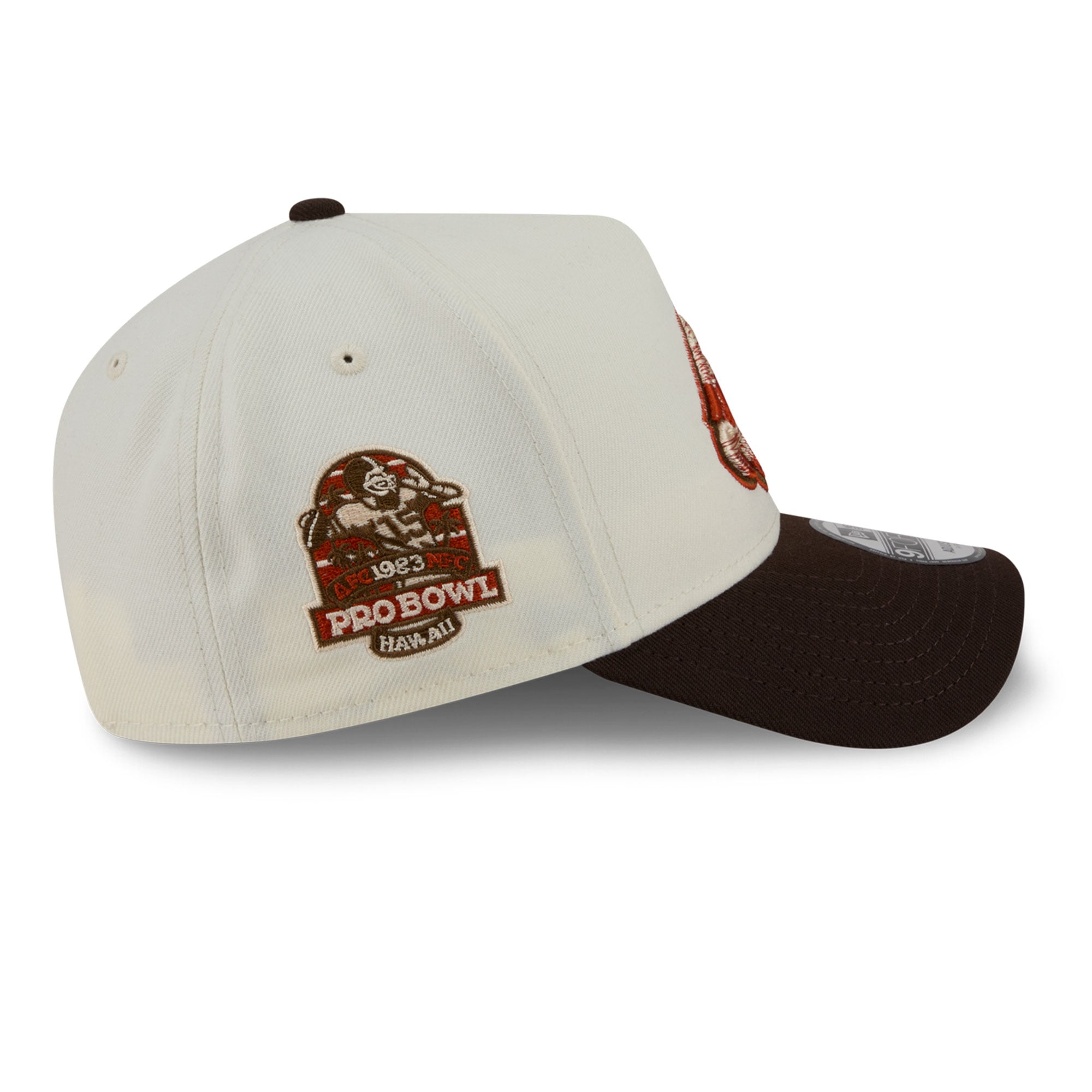 Men's New Era Cream/Brown Philadelphia Eagles Pumpkin Spice A-Frame 9FORTY Adjustable Hat