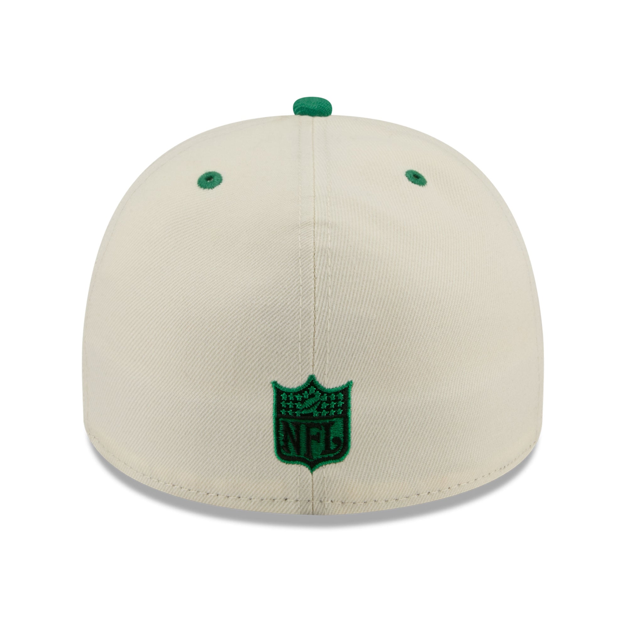 Casquette ajustée New Era 59FIFTY pour homme, coloris crème/vert Kelly, Philadelphia Eagles, style rétro.