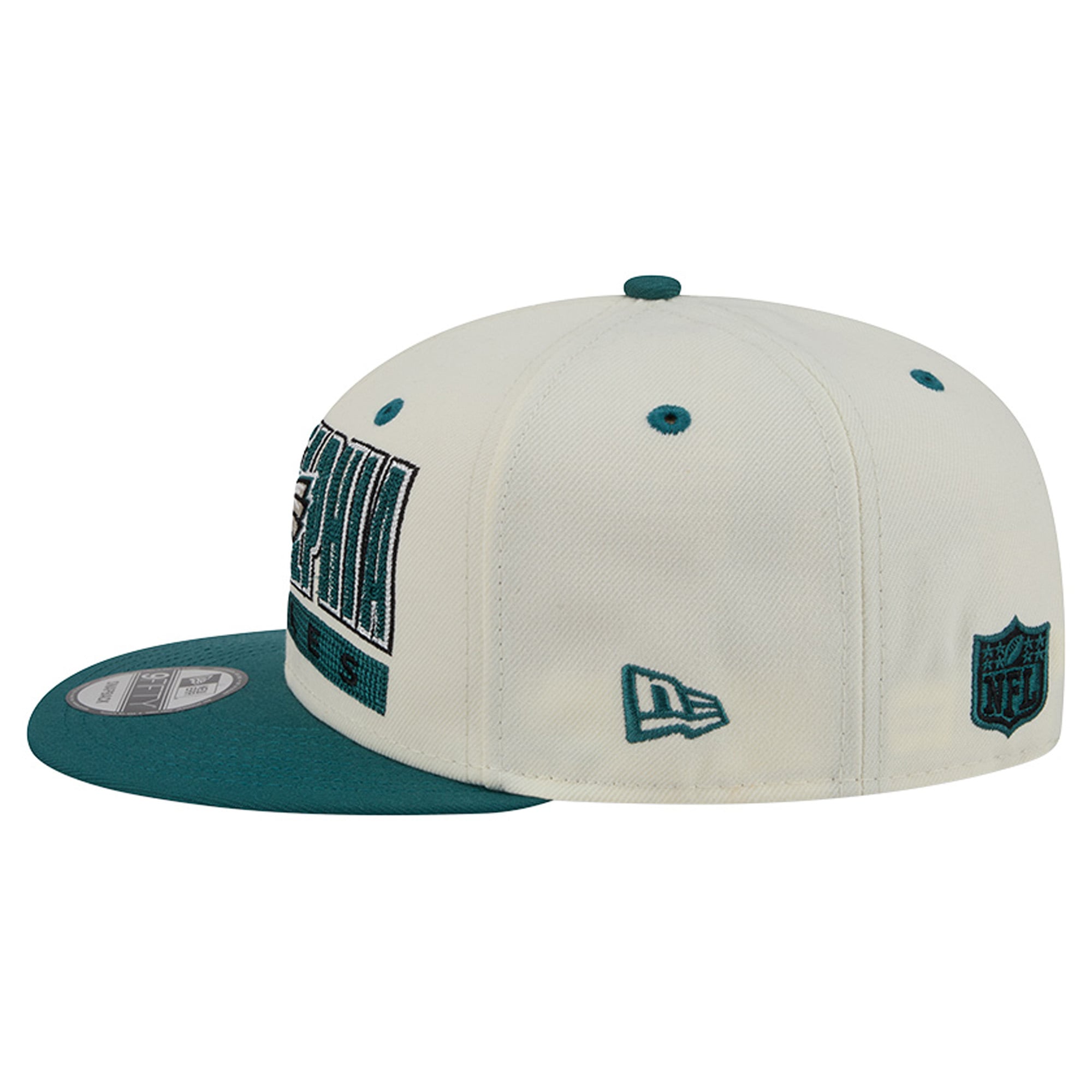 Casquette snapback New Era Classic 9FIFTY pour homme, crème/vert nuit, Philadelphia Eagles