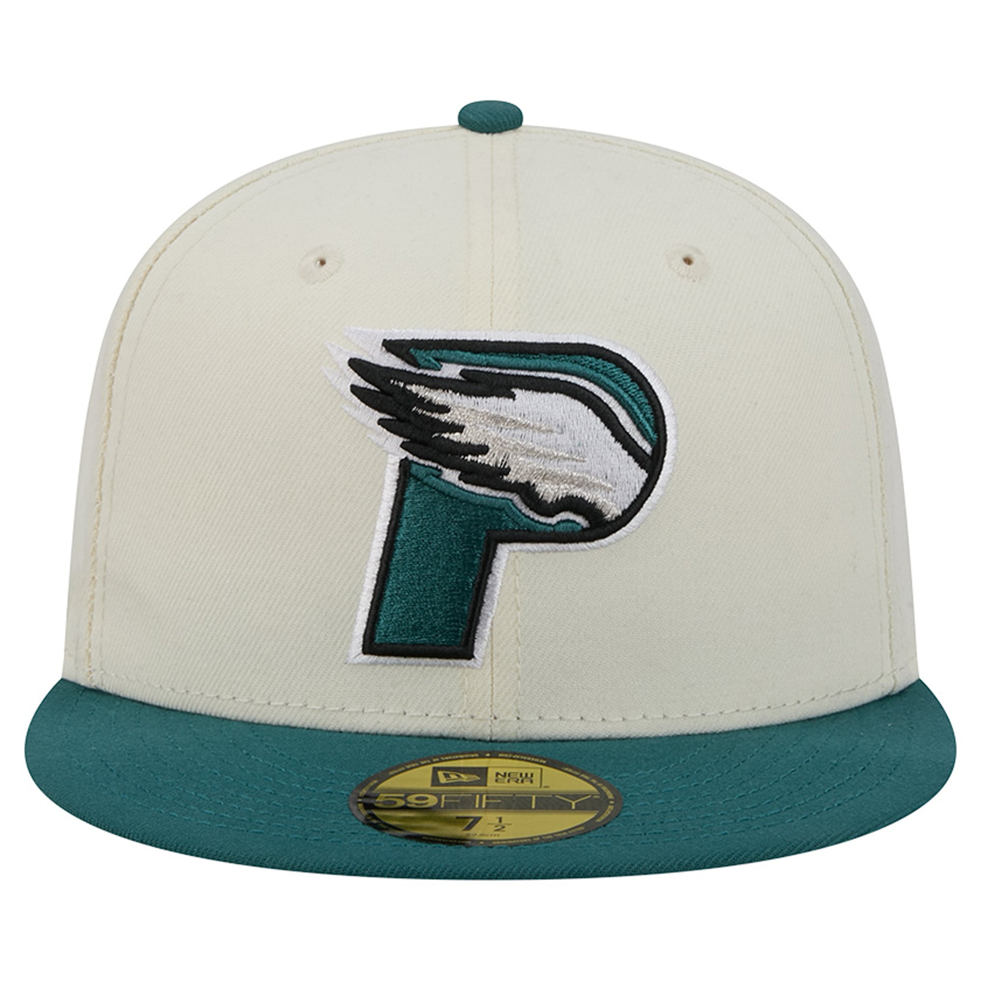 Casquette ajustée New Era Deceptor 59FIFTY pour homme, couleur crème/vert nuit, Philadelphia Eagles