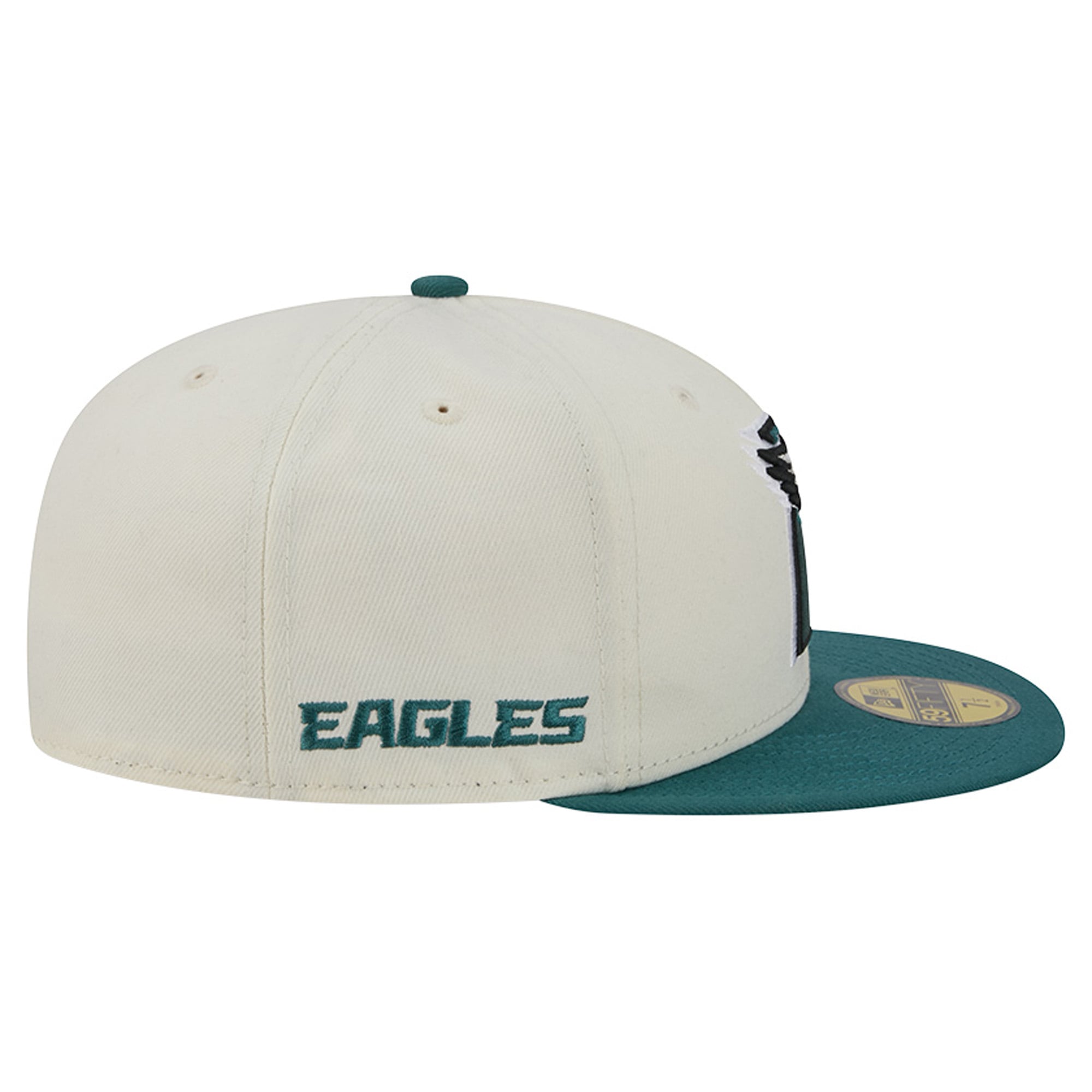 Casquette ajustée New Era Deceptor 59FIFTY pour homme, couleur crème/vert nuit, Philadelphia Eagles