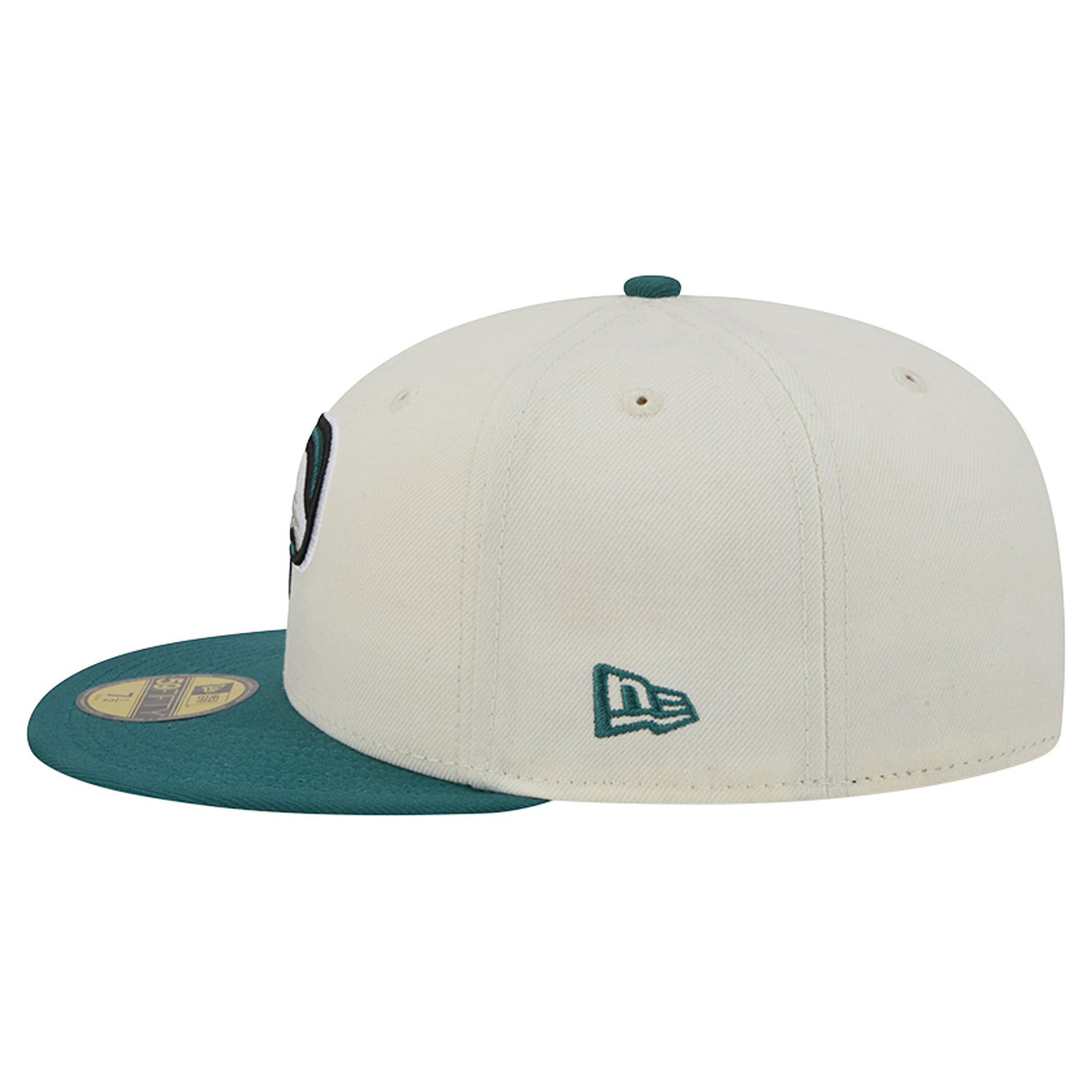 Casquette ajustée New Era Deceptor 59FIFTY pour homme, couleur crème/vert nuit, Philadelphia Eagles
