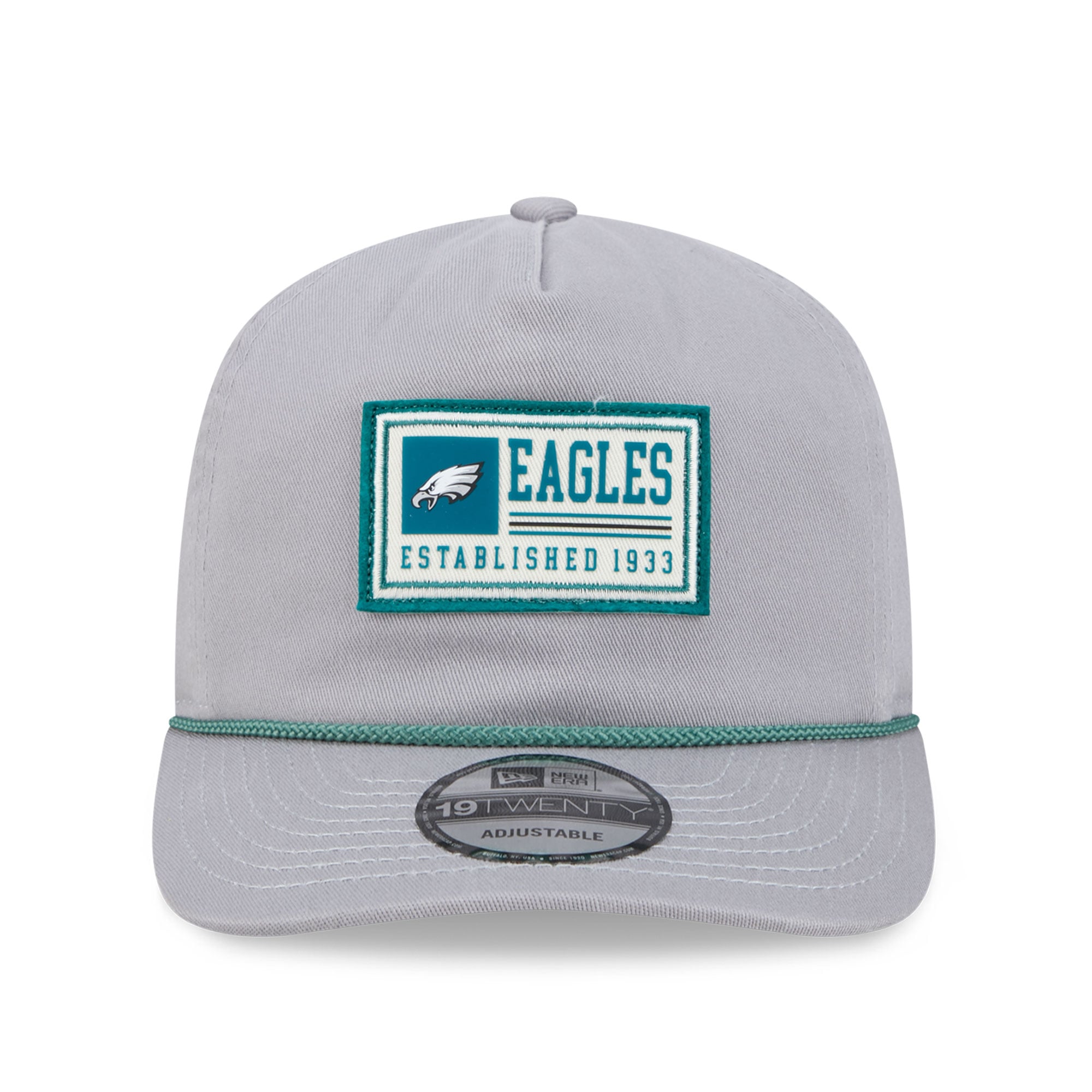 Casquette ajustable New Era grise Philadelphia Eagles Patch 19TWENTY pour homme