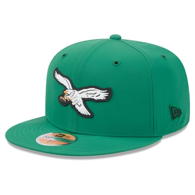 Philadelphia Eagles New Era 2026 Sideline Throwback 59FIFTY Fitted Hat - Kelly Green