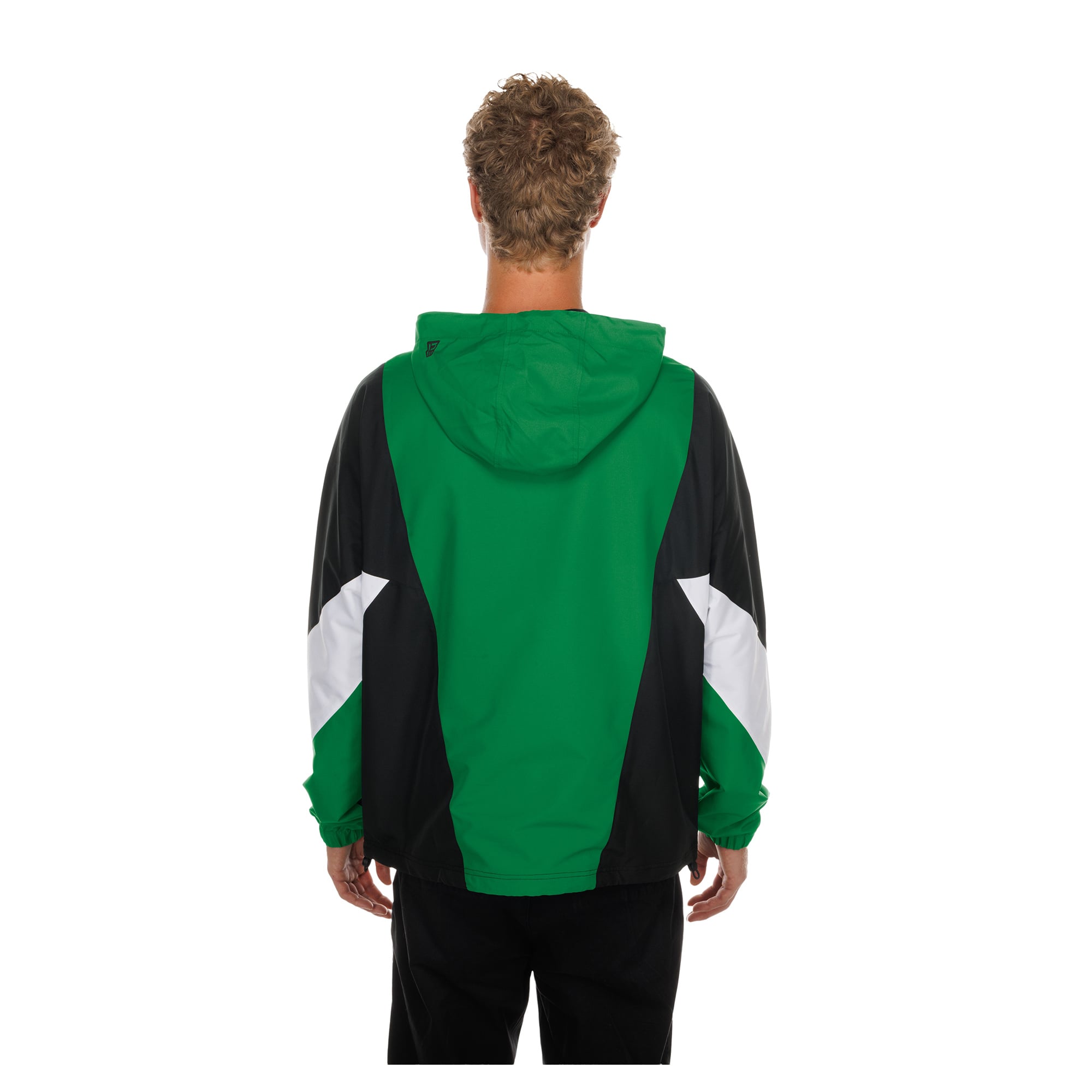 Men's New Era Kelly Green Philadelphia Eagles Quarter-Zip Windbreaker Jacket