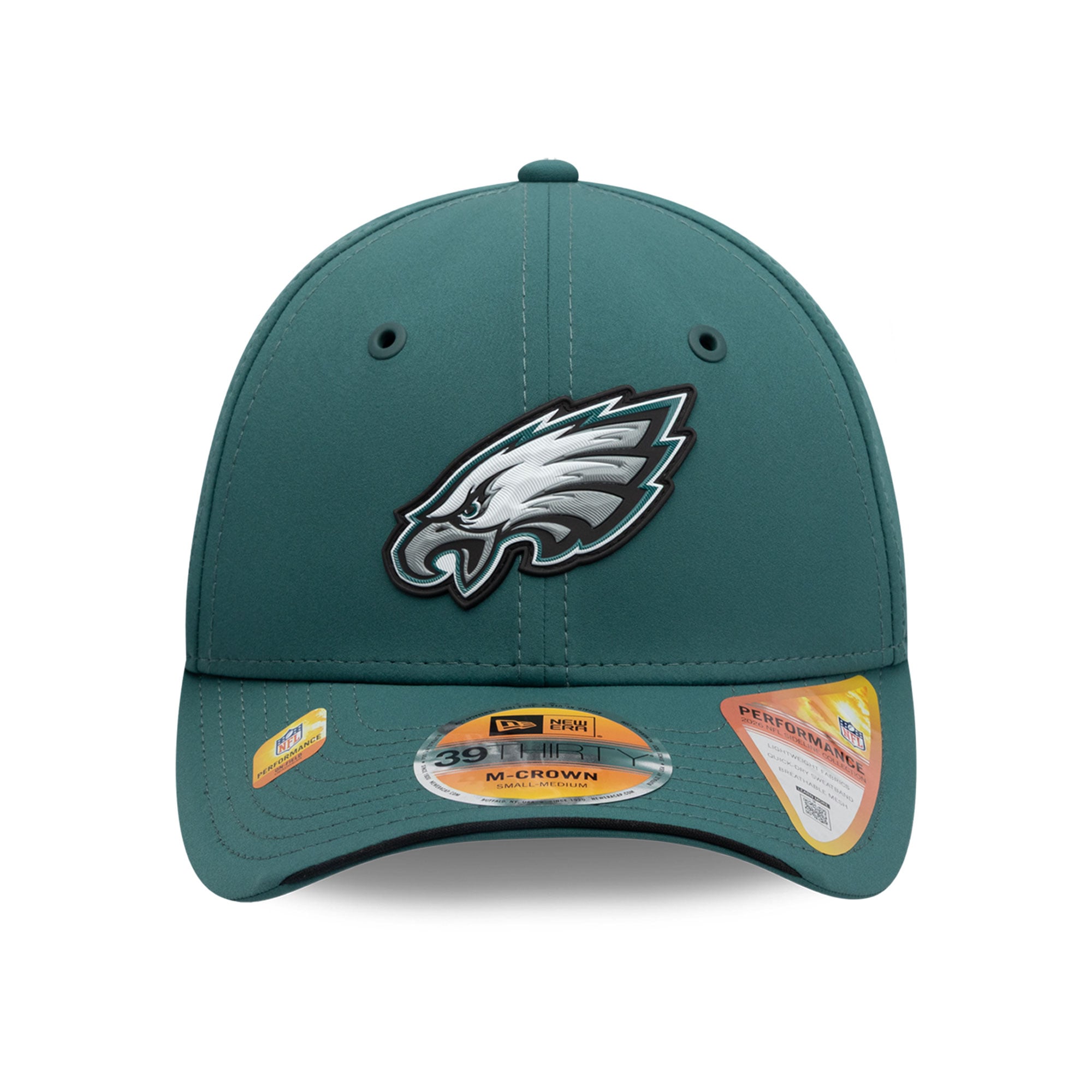 Casquette New Era Midnight Green Philadelphia Eagles 2026 Sideline 39THIRTY M-Crown Flex pour homme