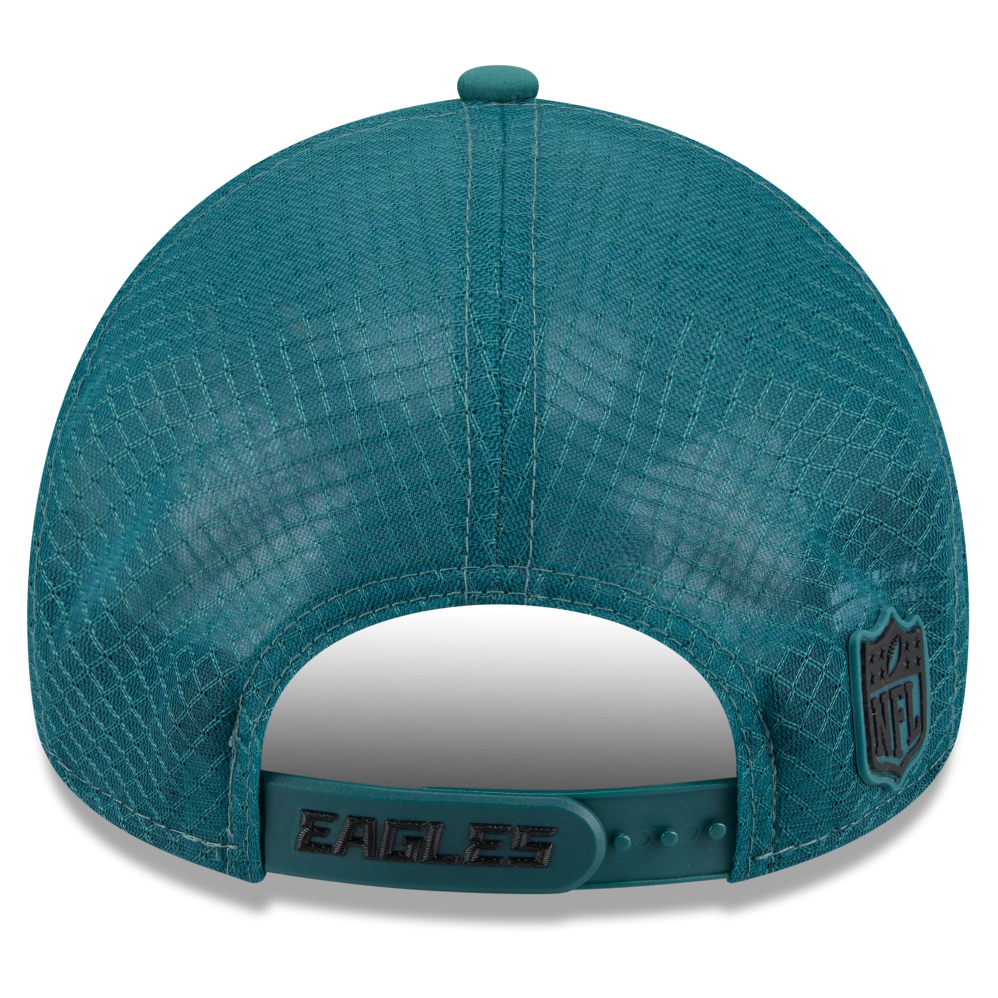 Men's New Era Midnight Green Philadelphia Eagles 2026 Sideline Apex 9FORTY Adjustable Trucker Hat