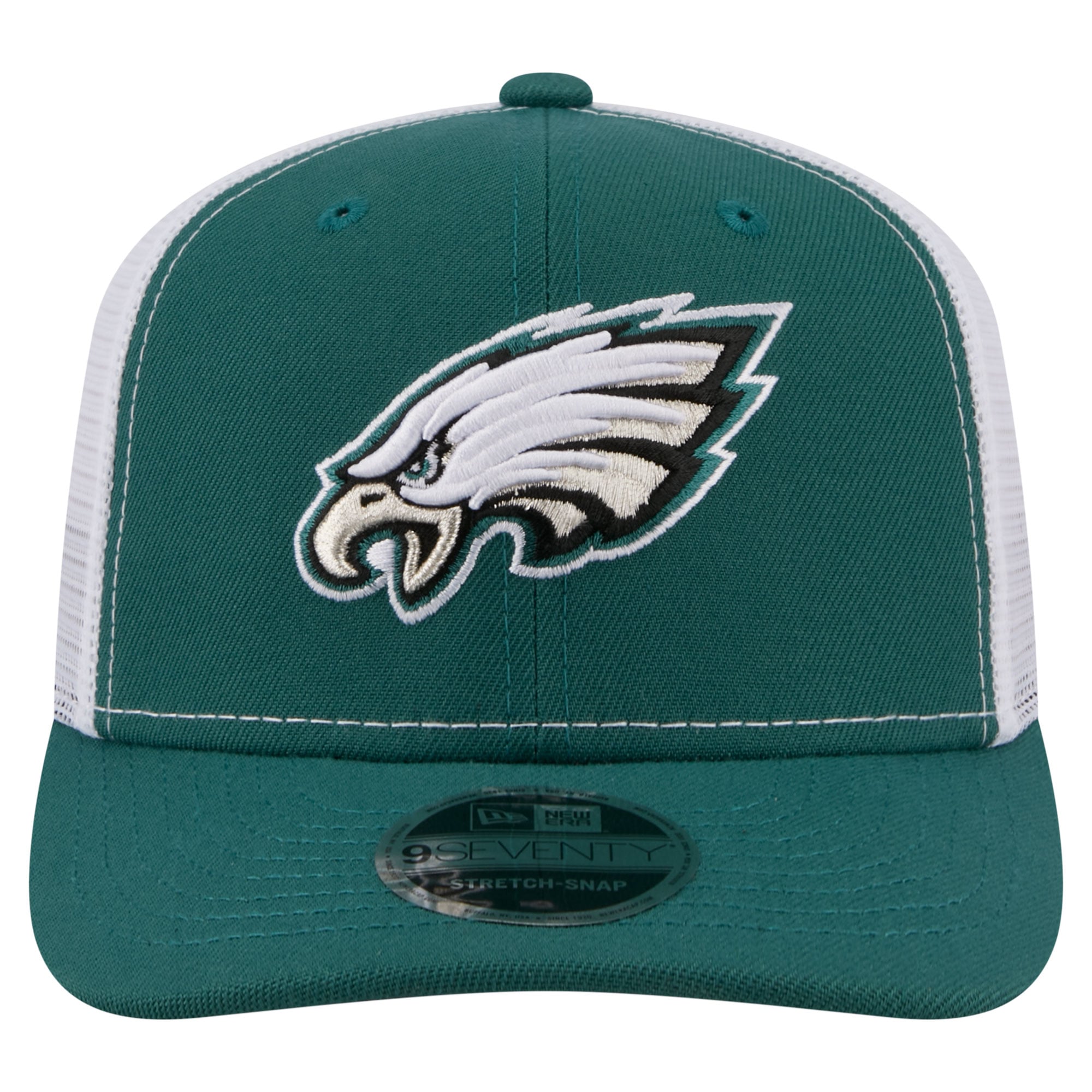 Casquette trucker ajustable New Era Midnight Green Philadelphia Eagles 9SEVENTY pour homme