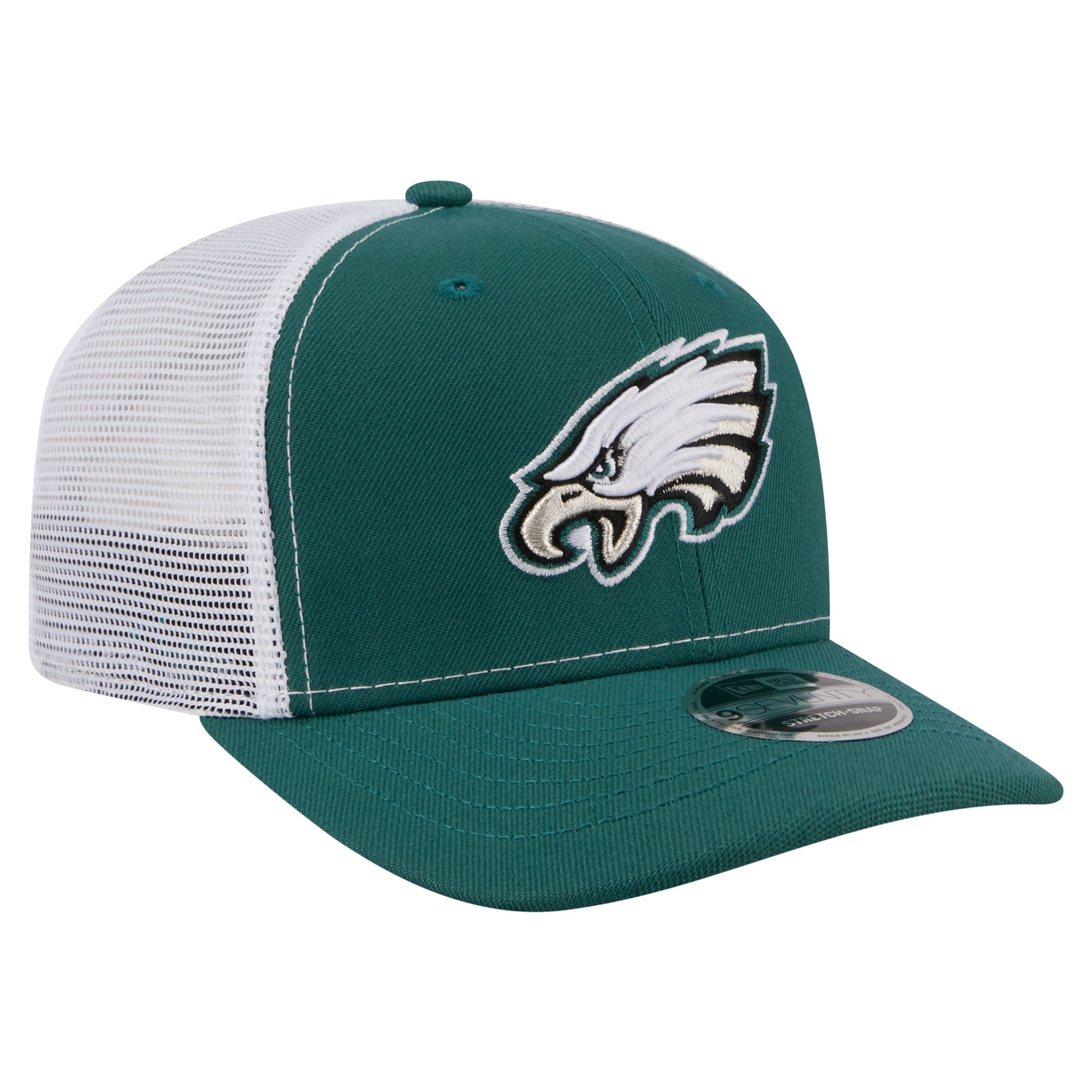 Casquette trucker ajustable New Era Midnight Green Philadelphia Eagles 9SEVENTY pour homme