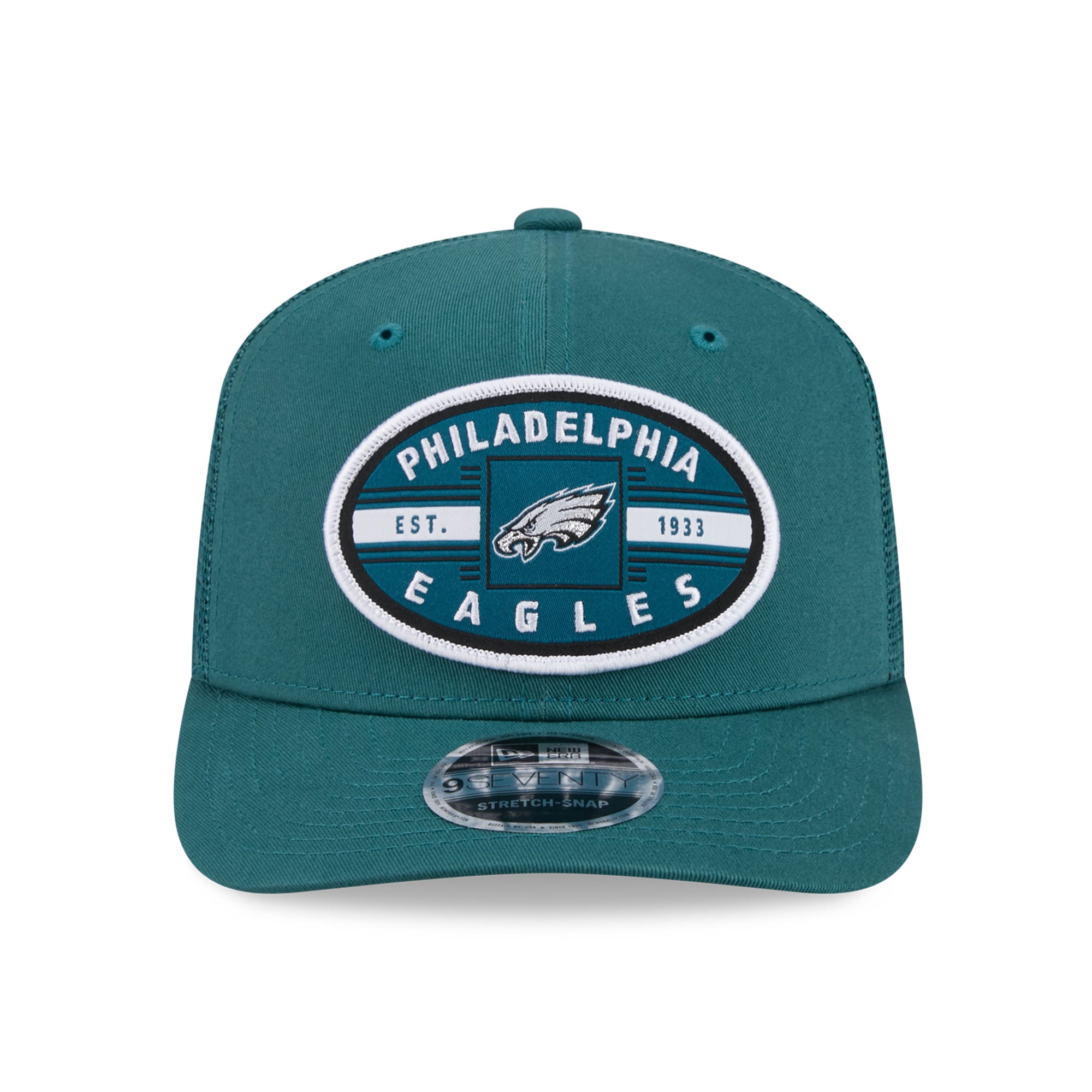 Casquette trucker New Era Midnight Green Philadelphia Eagles Collegiate 9SEVENTY pour homme