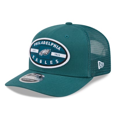 Philadelphia Eagles New Era Collegiate 9SEVENTY Trucker Hat - Midnight Green