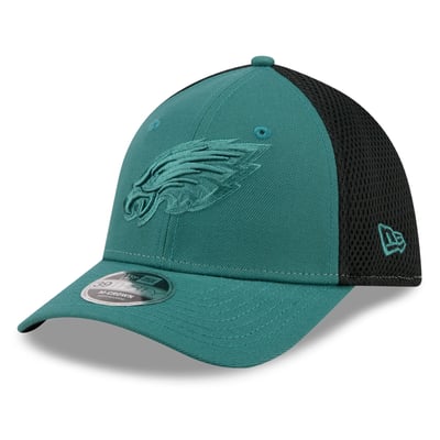 Philadelphia Eagles New Era Neo Mesh 39THIRTY M-Crown Stretch Hat - Midnight Green