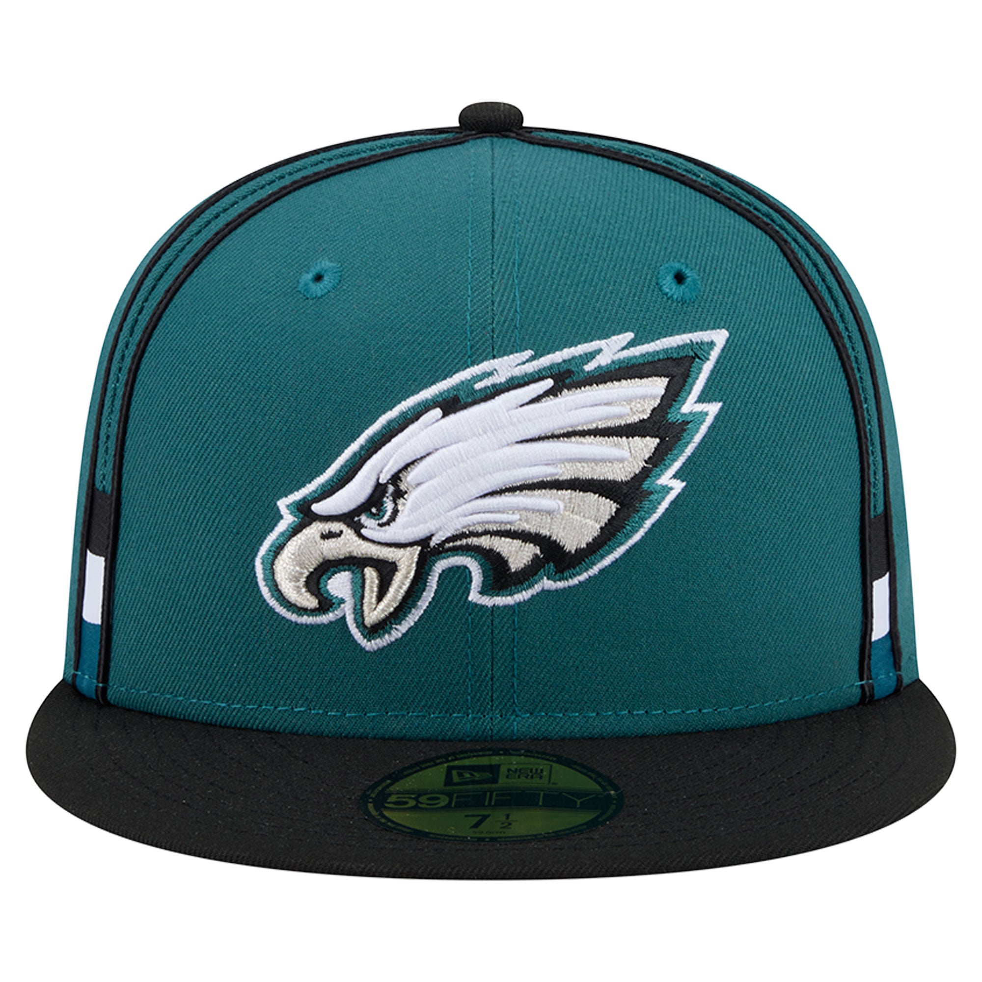 Men's New Era Midnight Green Philadelphia Eagles Soutache 59FIFTY Fitted Hat