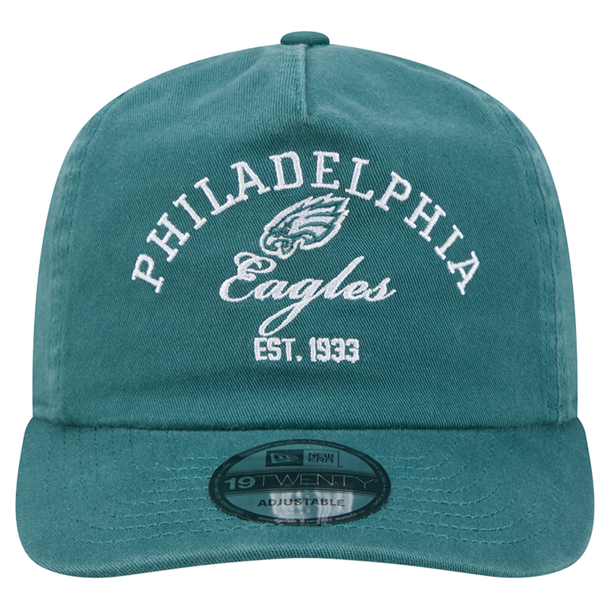 Men's New Era Midnight Green Philadelphia Eagles Stacked 19TWENTY Adjustable Hat