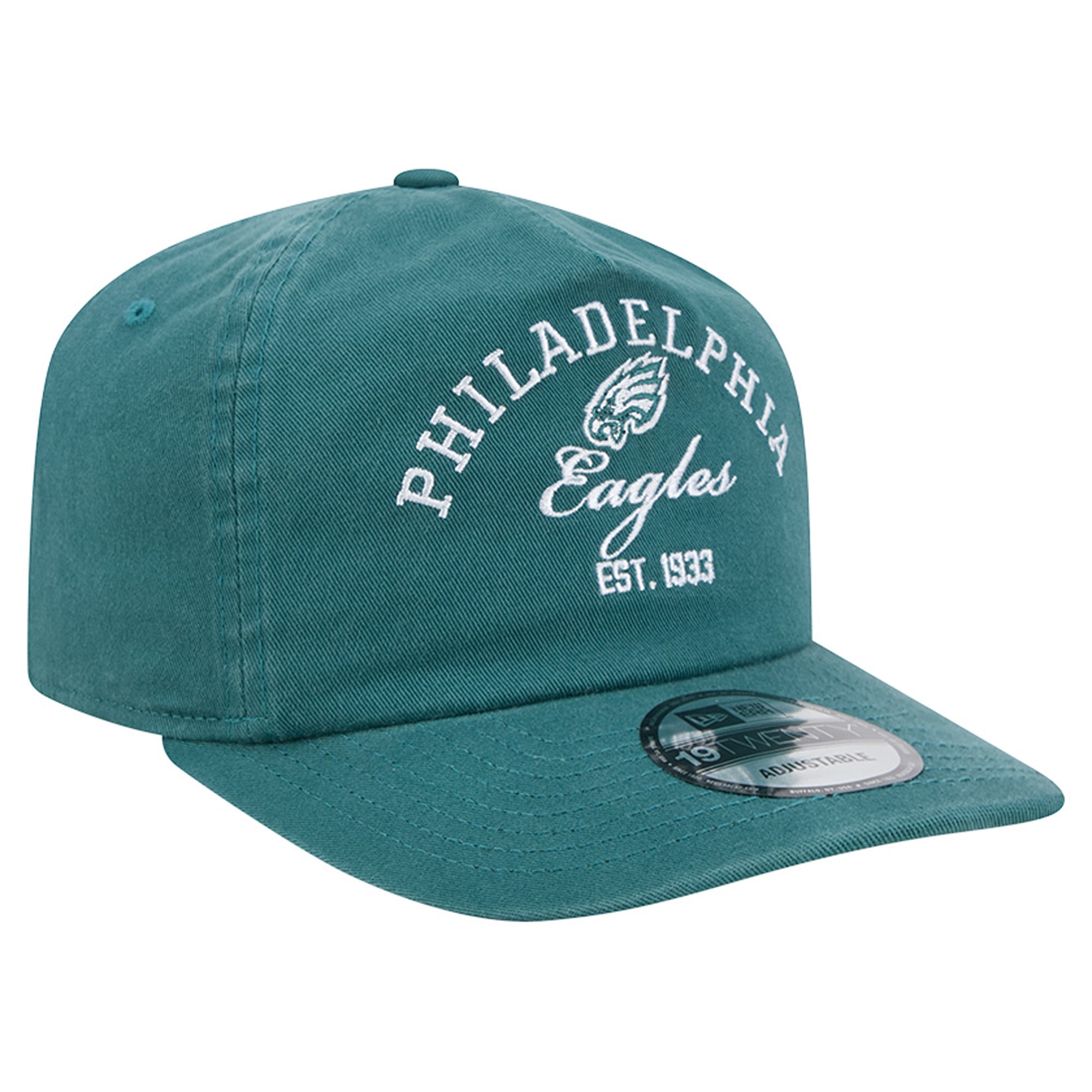 Men's New Era Midnight Green Philadelphia Eagles Stacked 19TWENTY Adjustable Hat