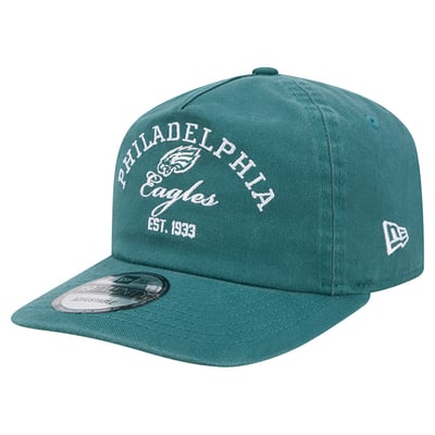 Philadelphia Eagles New Era Stacked 19TWENTY Adjustable Hat - Midnight Green