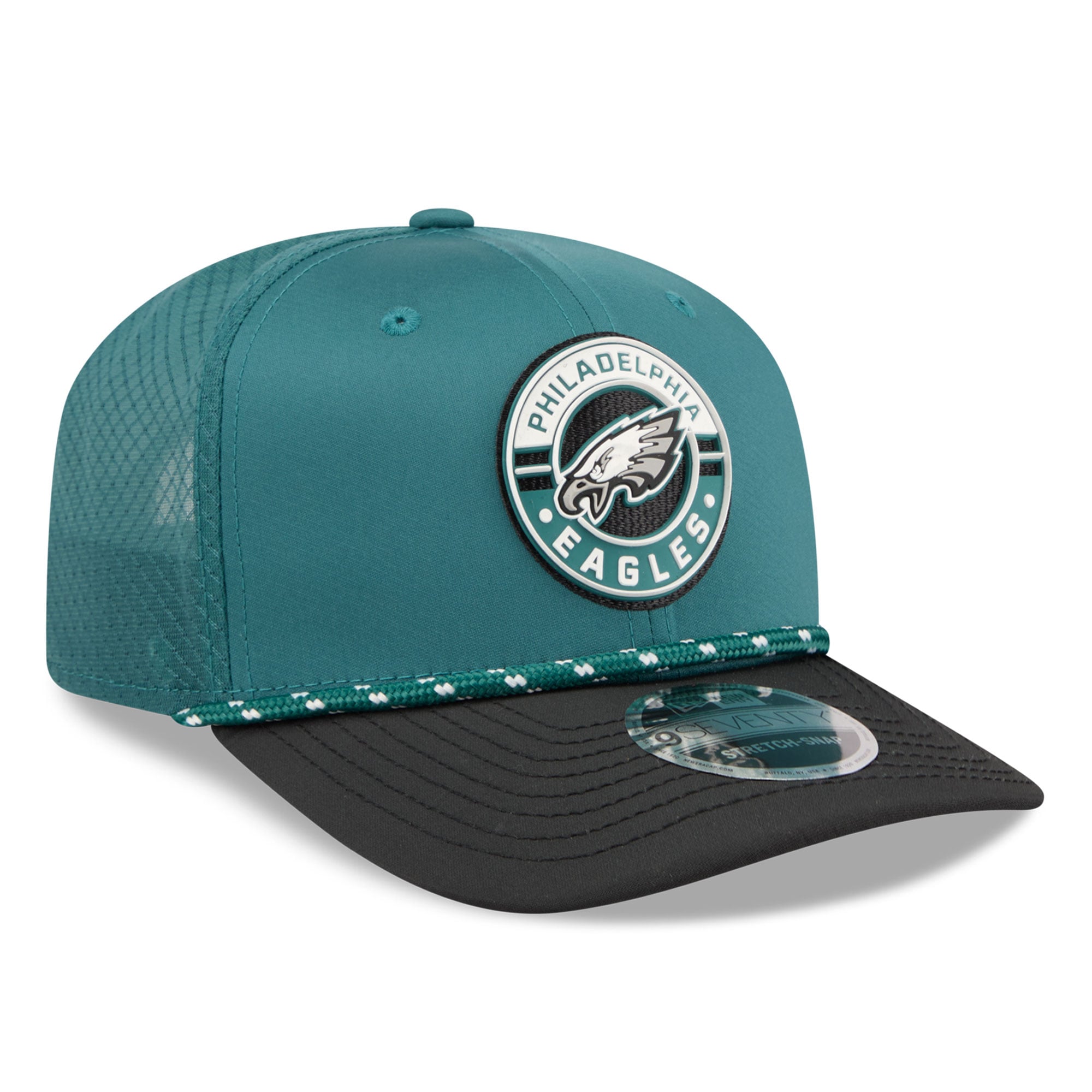 Casquette ajustable New Era Midnight Green/Black Philadelphia Eagles Game 9SEVENTY pour homme