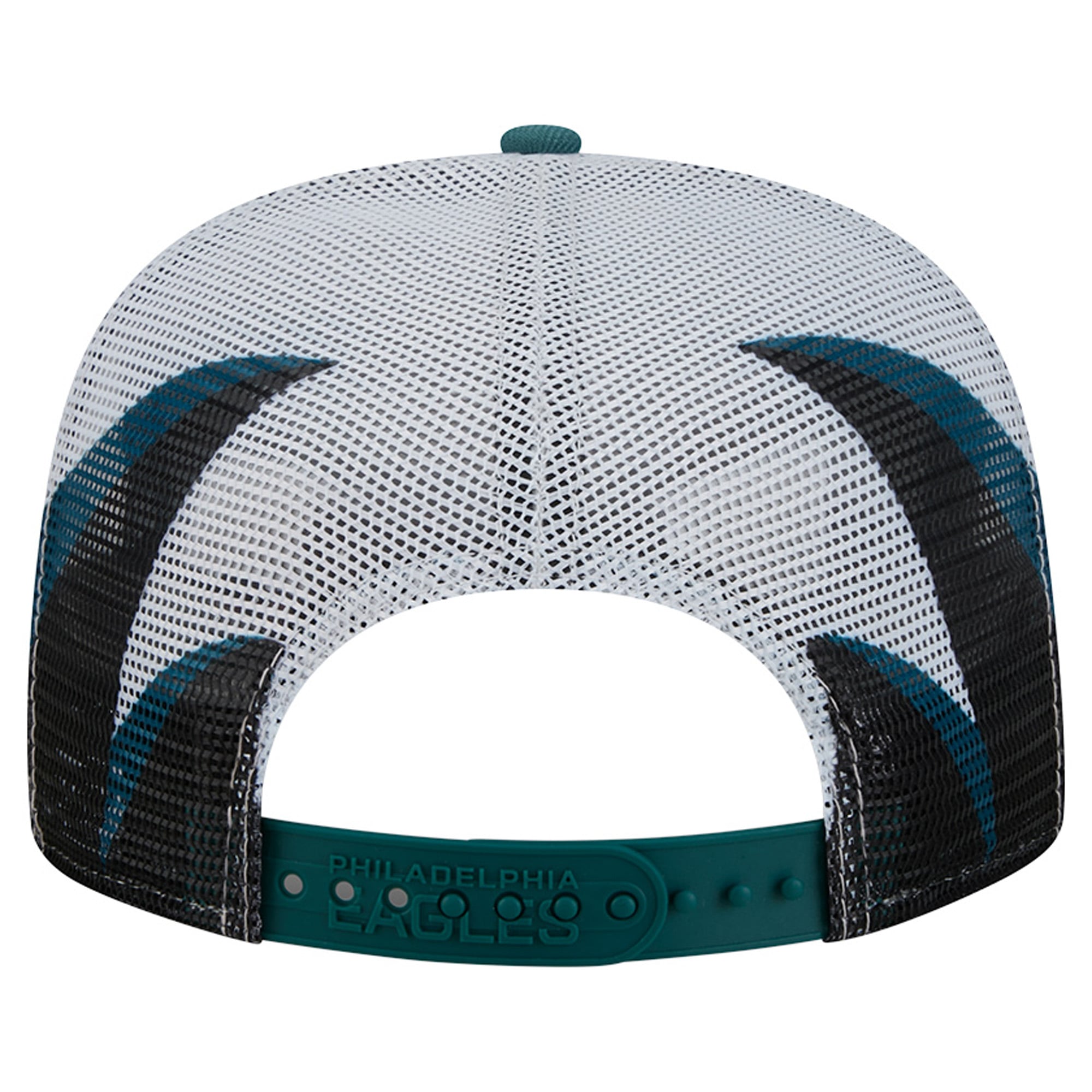 Casquette trucker New Era 9FIFTY Snapback vert nuit/noir Philadelphia Eagles pour homme
