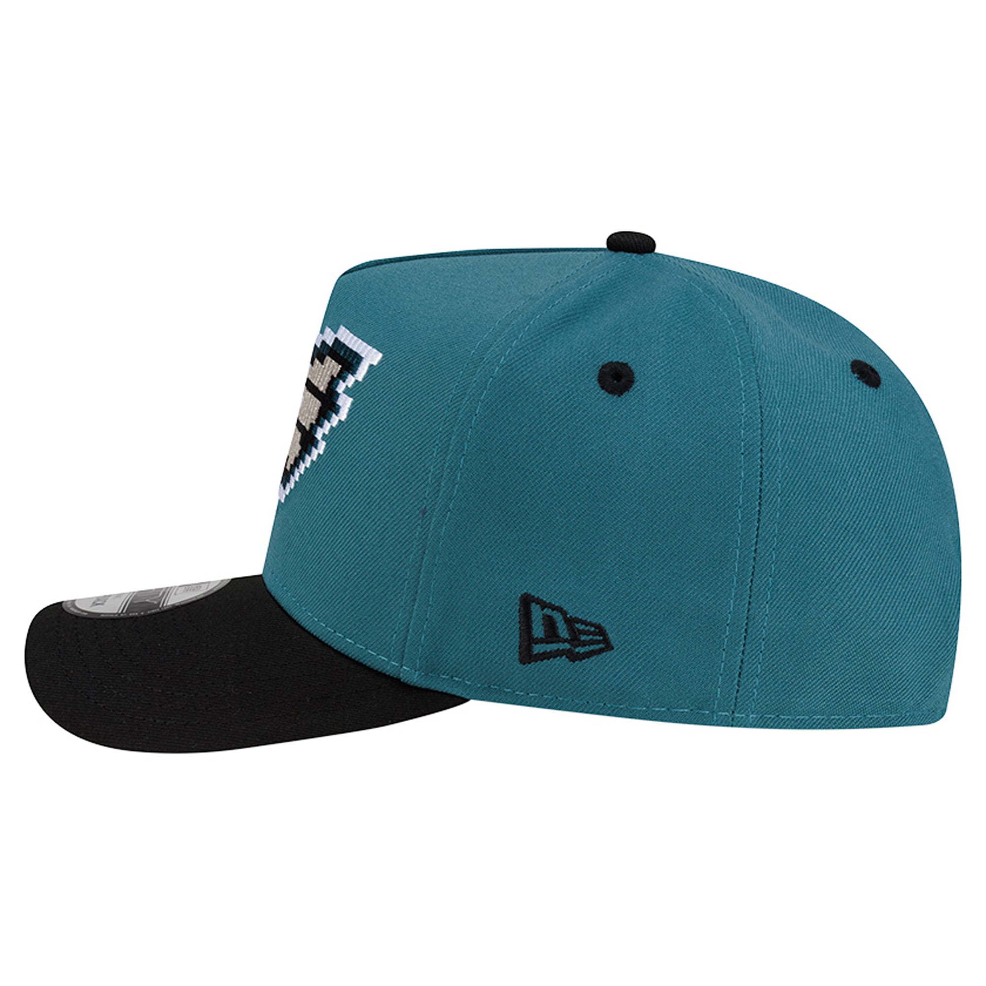 Men's New Era Midnight Green/Black Philadelphia Eagles Pixel A-Frame 9FIFTY Snapback Hat