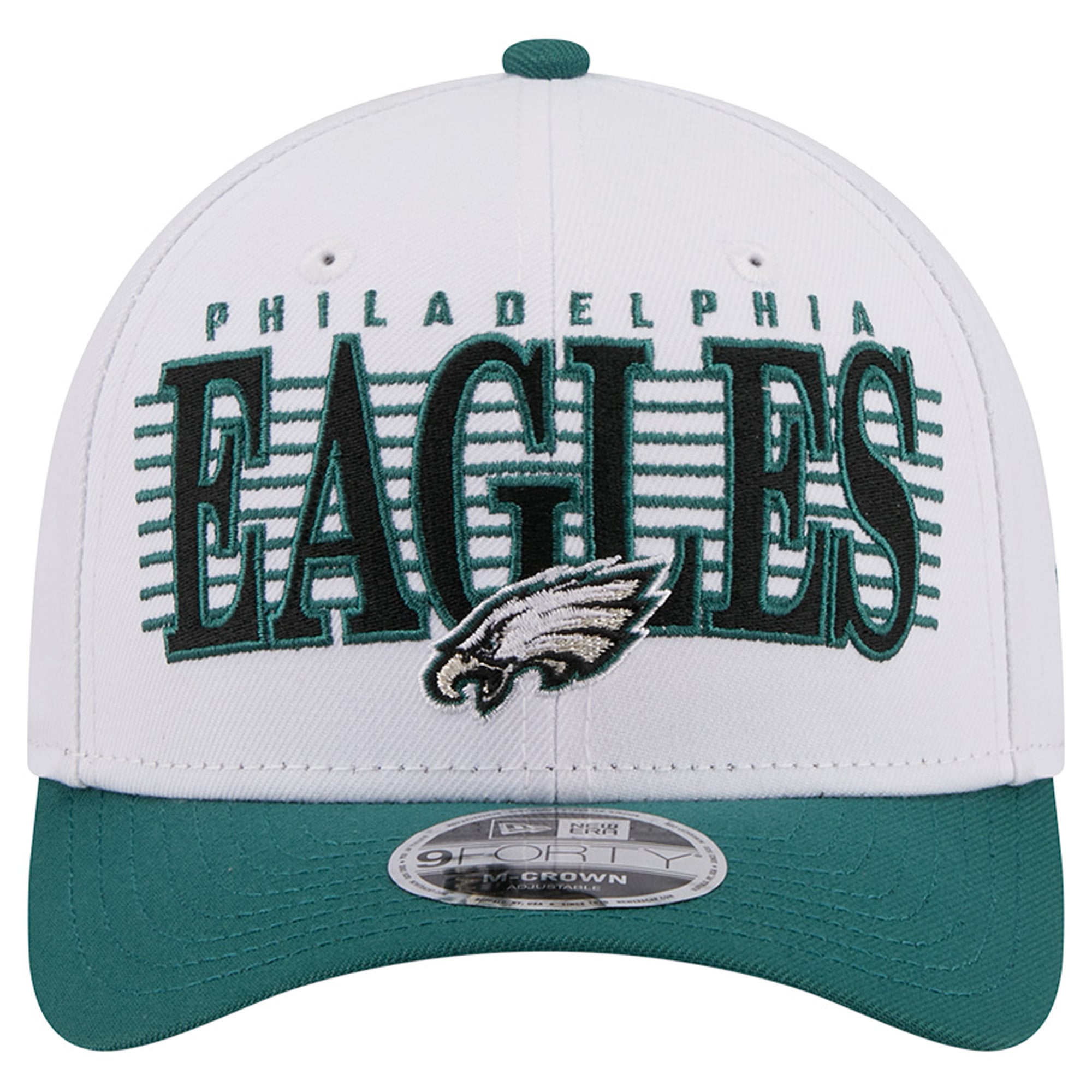 Casquette ajustable New Era blanche Philadelphia Eagles Loyal 9FORTY M-Crown pour homme