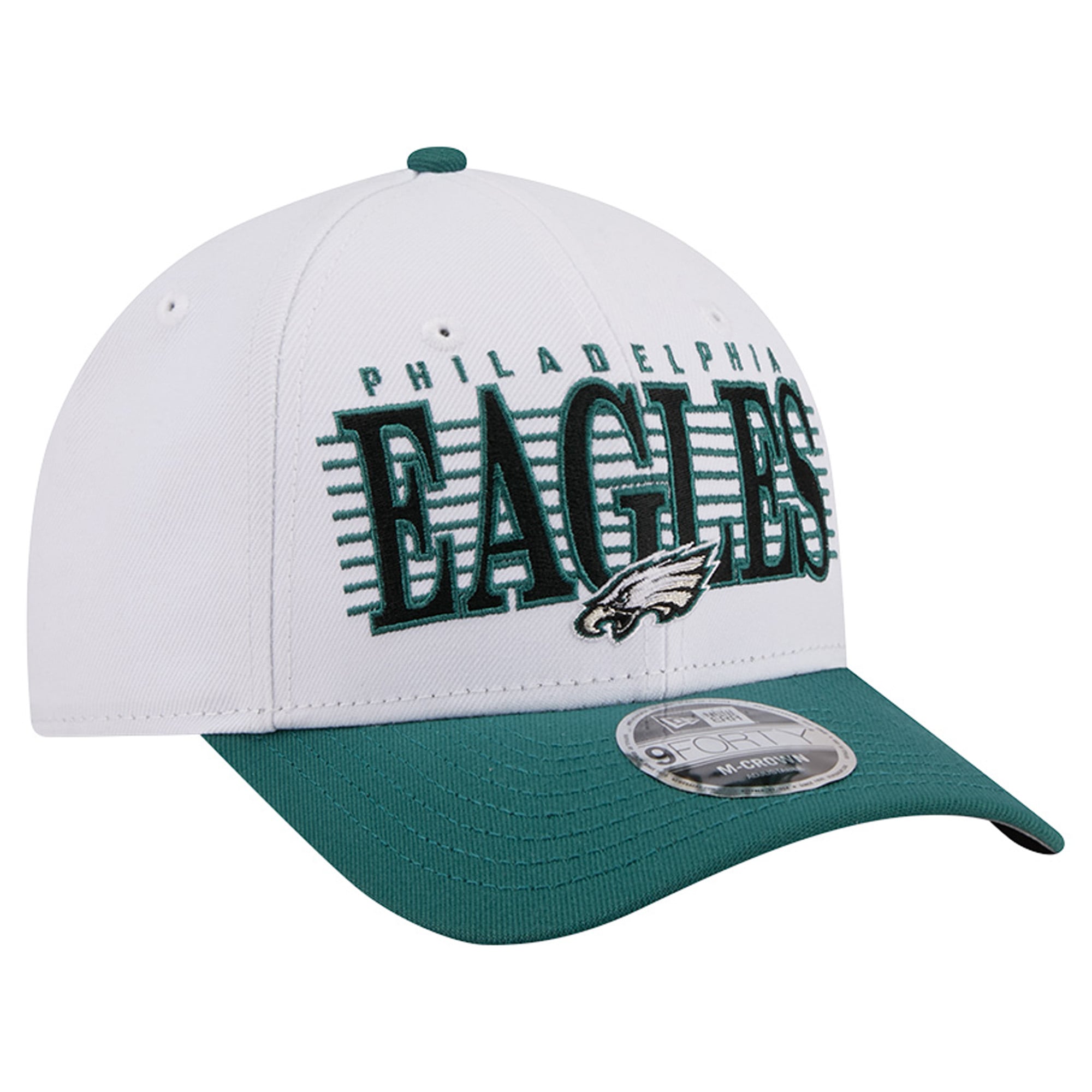 Casquette ajustable New Era blanche Philadelphia Eagles Loyal 9FORTY M-Crown pour homme