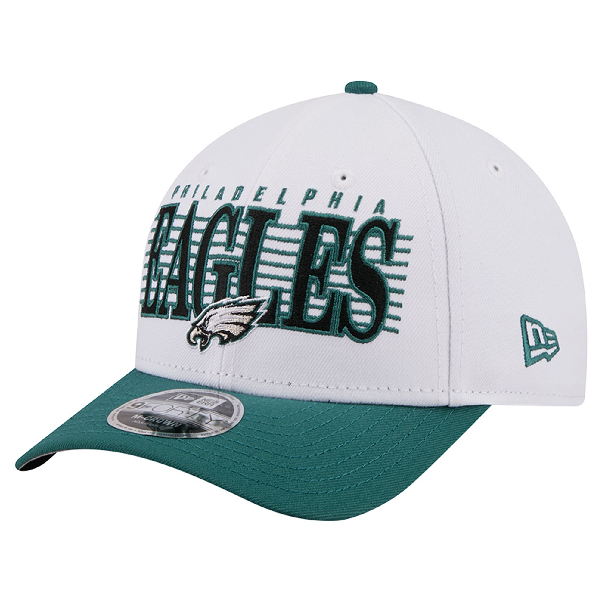 Casquette ajustable New Era blanche Philadelphia Eagles Loyal 9FORTY M-Crown pour homme