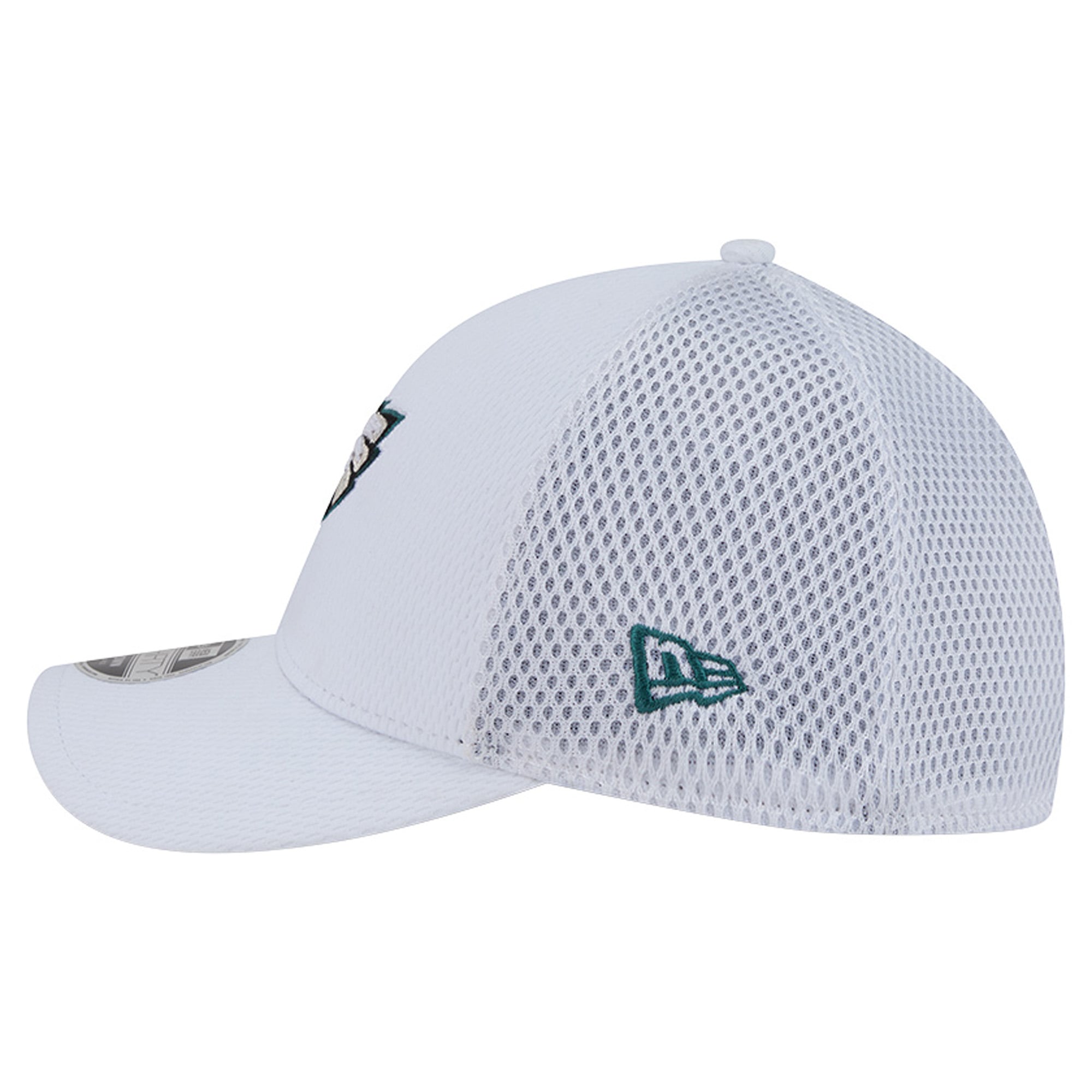 Casquette New Era blanche/vert nuit Philadelphia Eagles Dash 39THIRTY M-Crown Flex pour homme