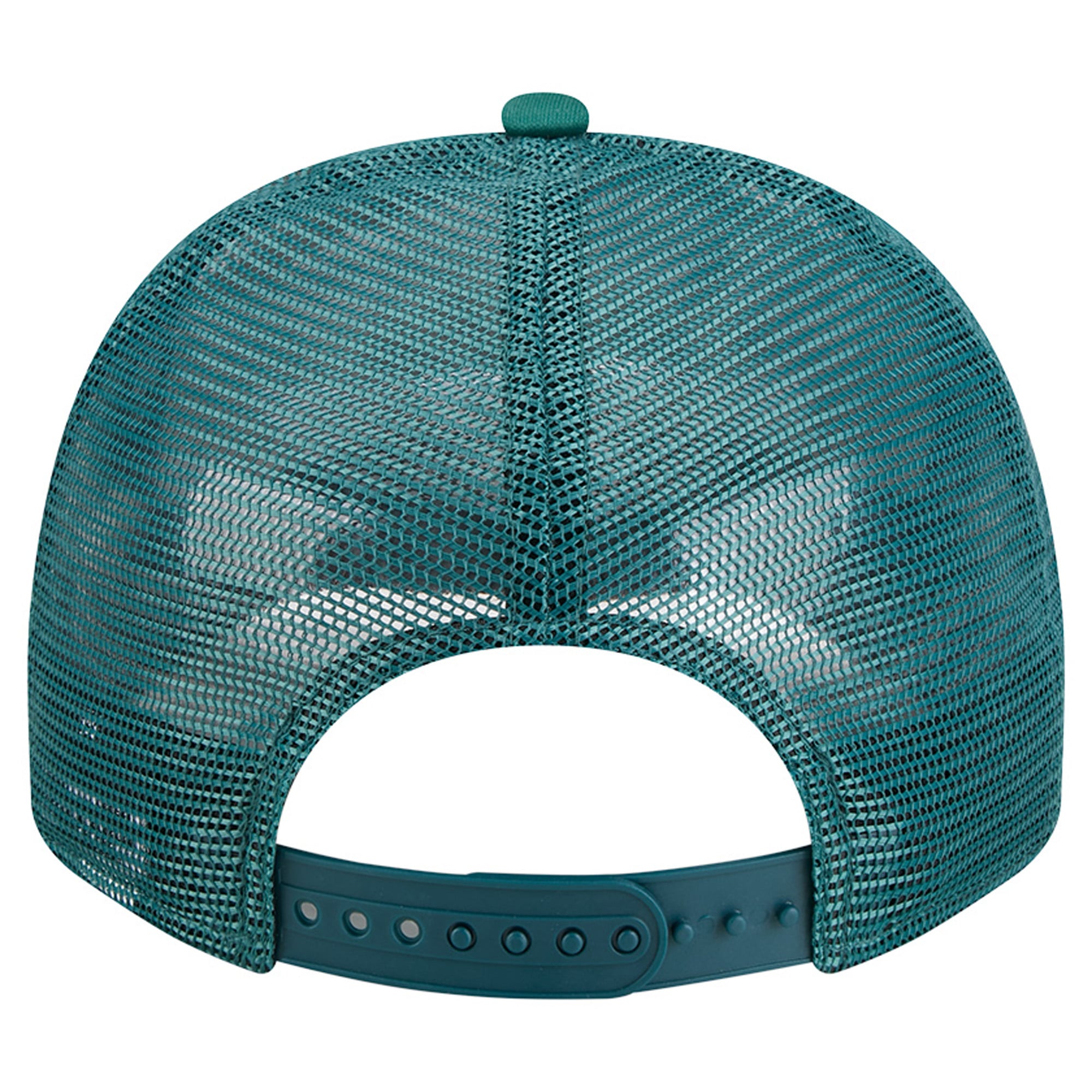 Men's New Era White/Midnight Green Philadelphia Eagles Foam A-Frame 9FIFTY Snapback Trucker Hat
