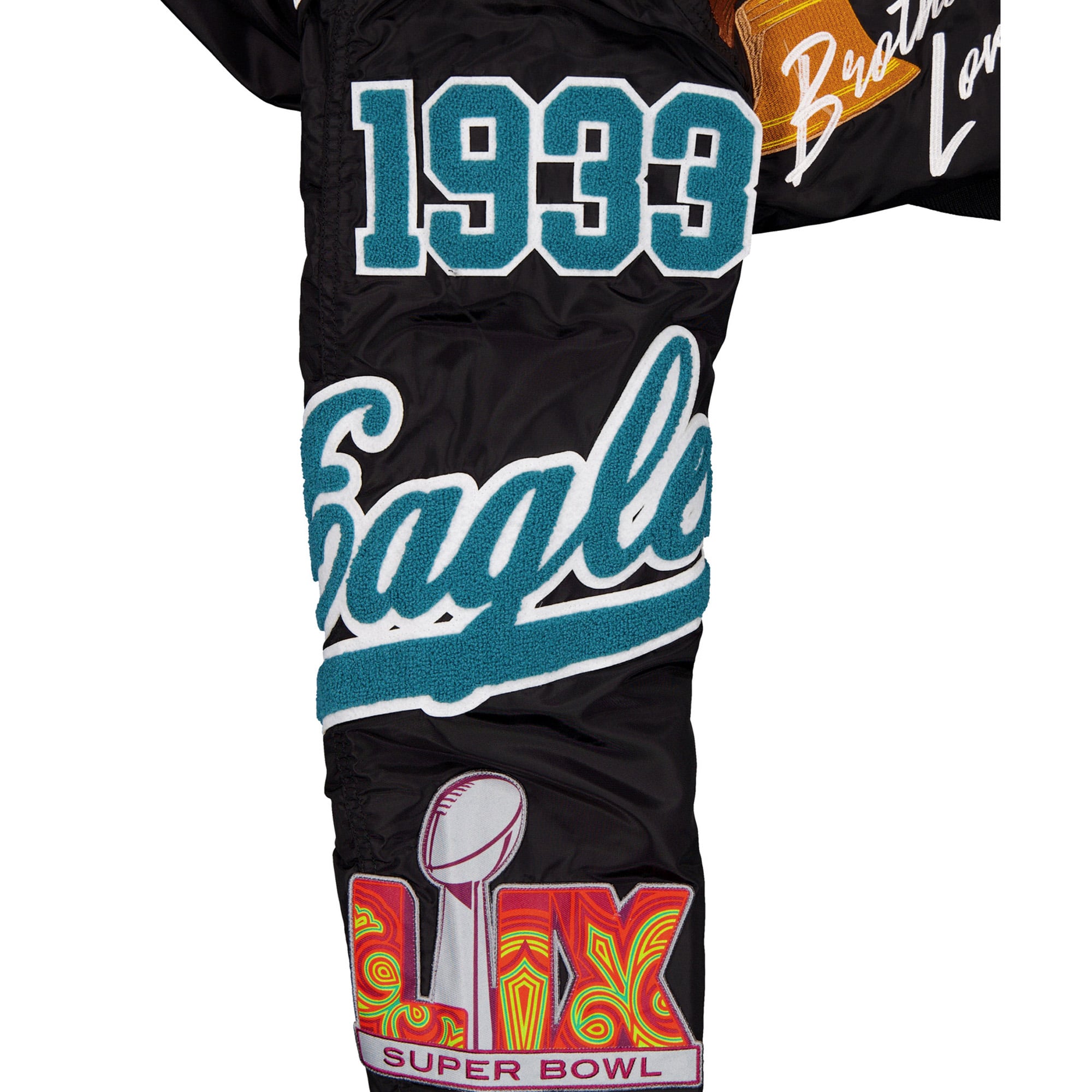 Veste bomber zippée intégrale New Era x Alpha Industries noire Philadelphia Eagles MA-1 pour homme