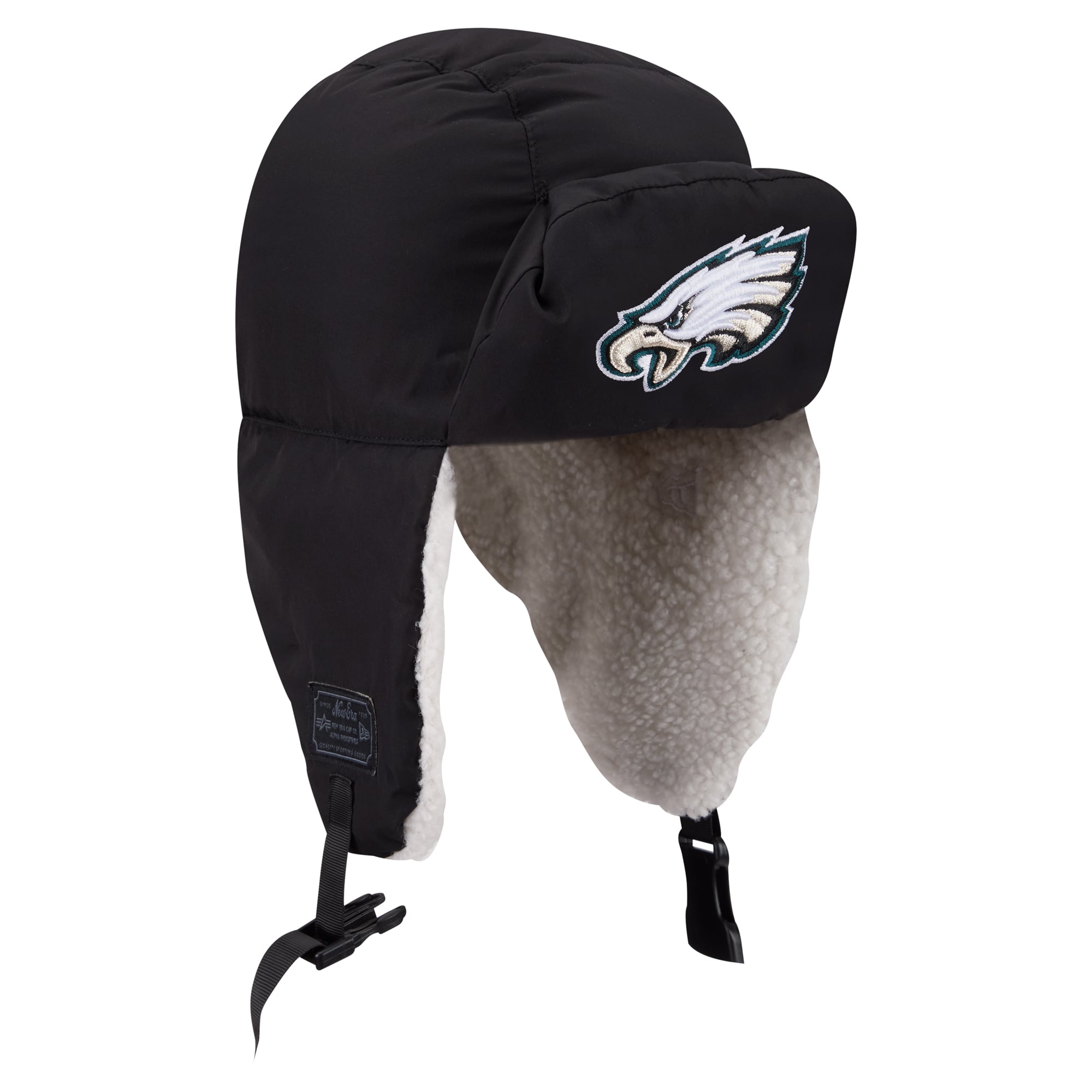 Bonnet matelassé noir Philadelphia Eagles New Era x Alpha Industries pour homme