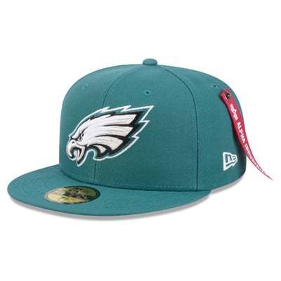 Philadelphia Eagles New Era x Alpha Industries 59FIFTY Fitted Hat - Midnight Green