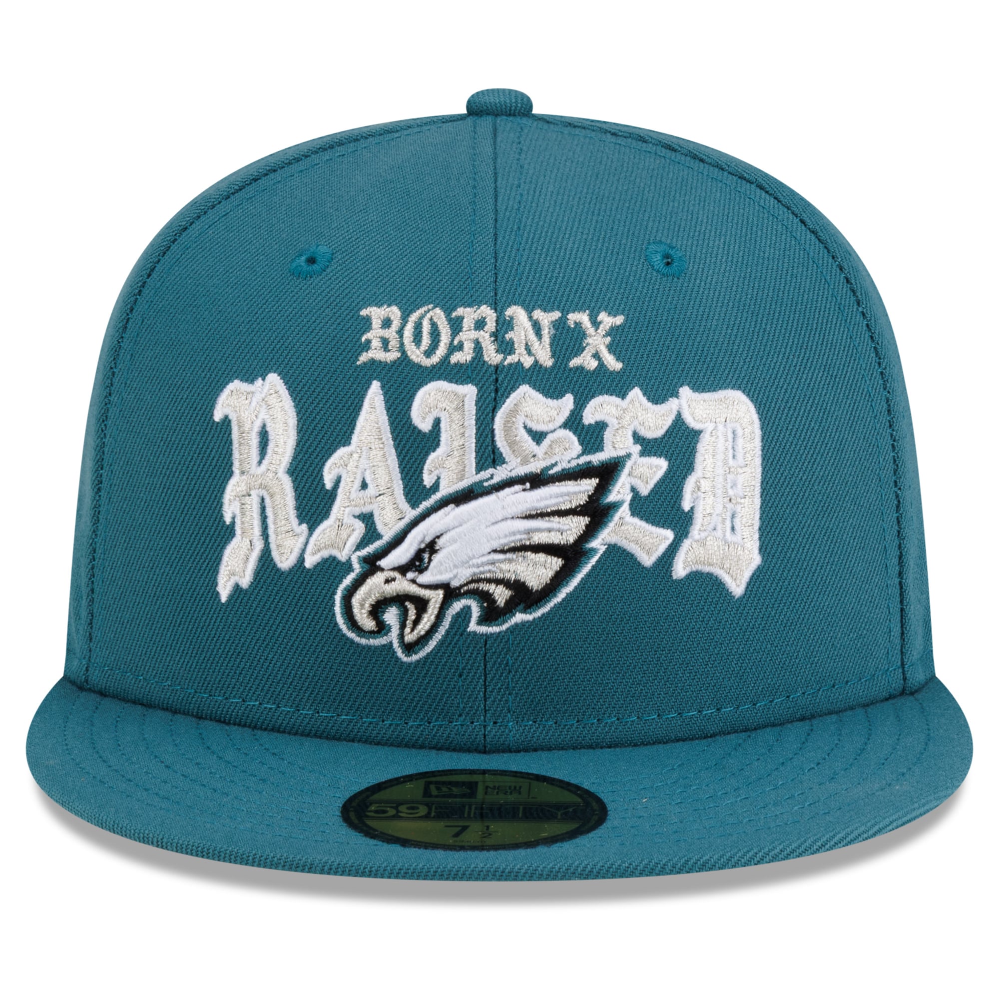 Men's New Era x Born Raised Midnight Green Philadelphia Eagles 59FIFTY Fitted Hat