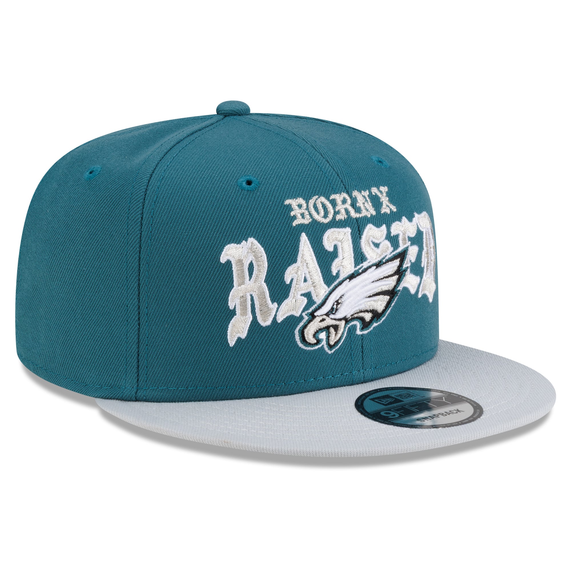 Casquette snapback New Era x Born x Raised vert nuit/argent Philadelphia Eagles 9FIFTY pour homme