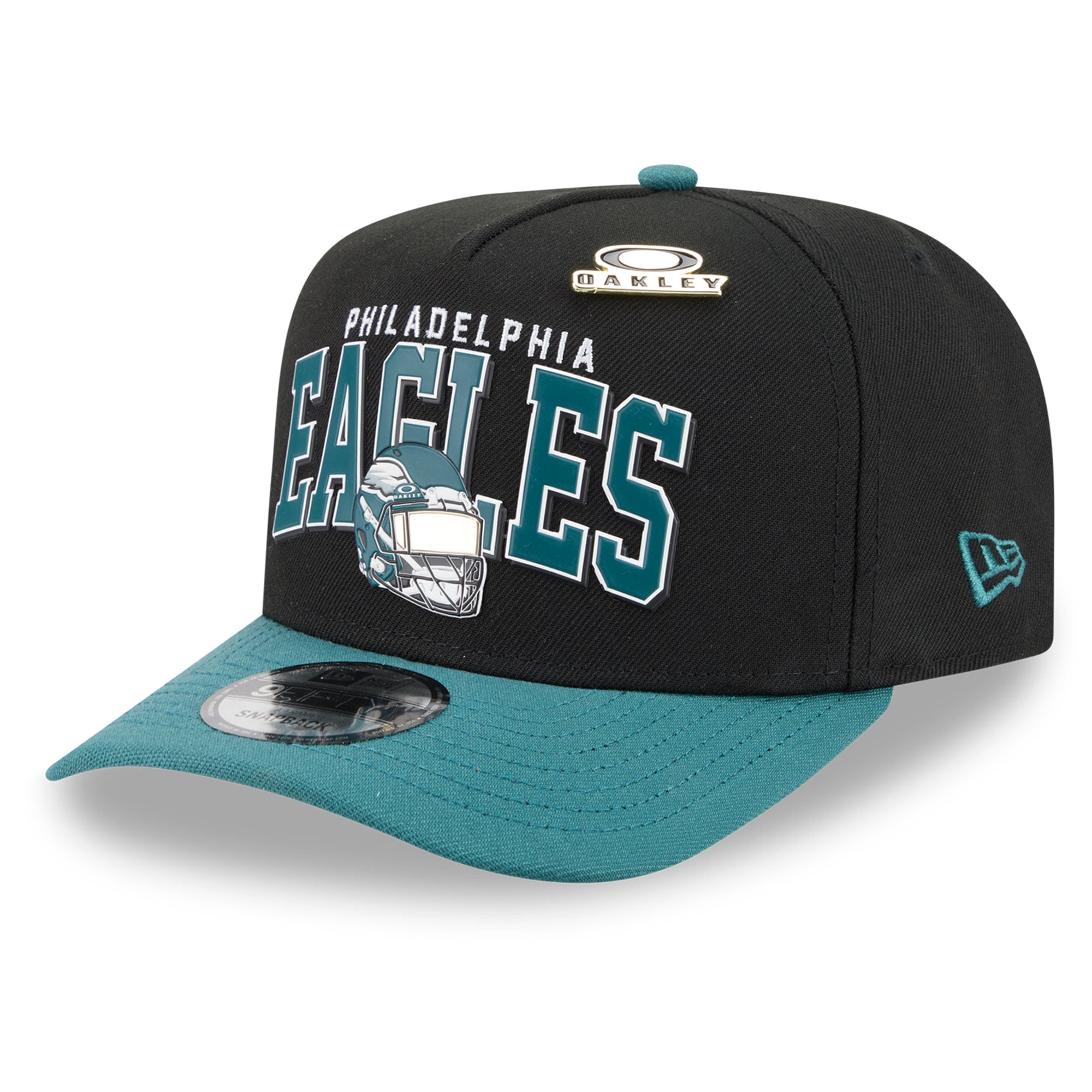 Casquette snapback New Era x Oakley noire Philadelphia Eagles 9FIFTY pour homme