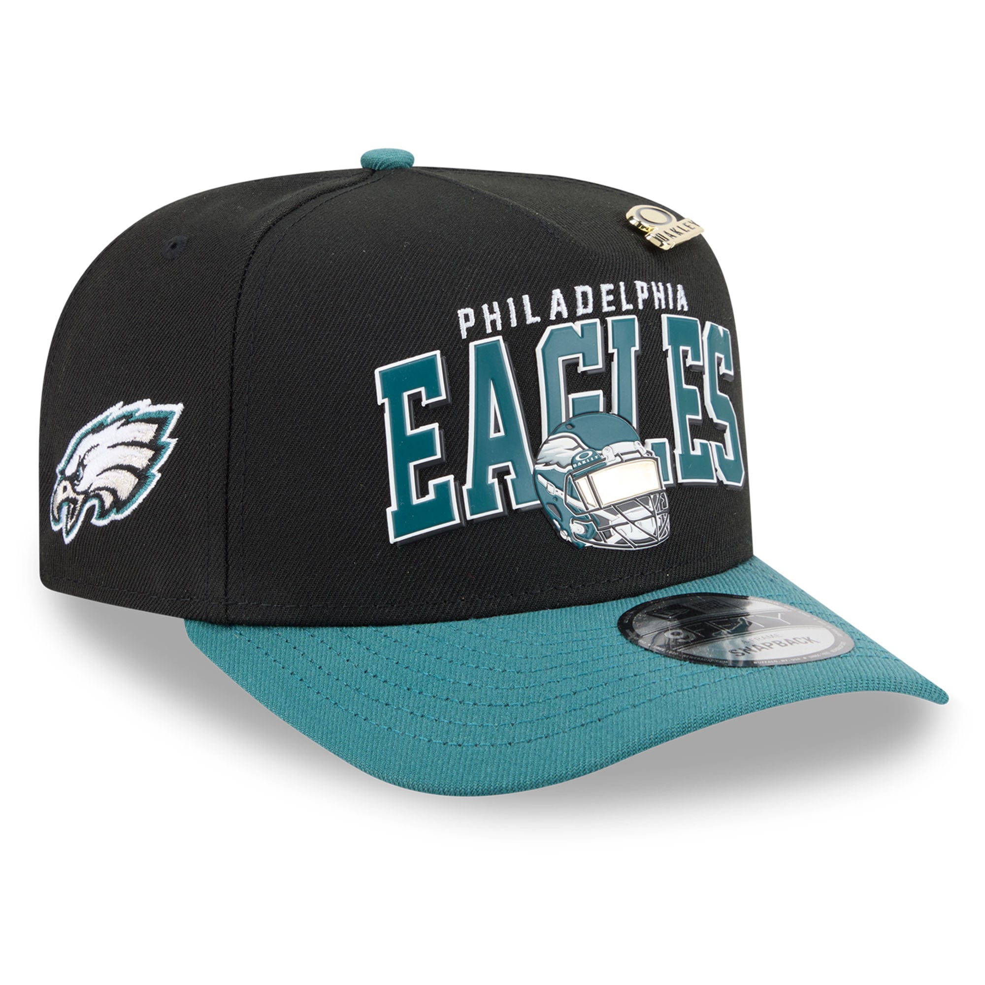 Casquette snapback New Era x Oakley noire Philadelphia Eagles 9FIFTY pour homme