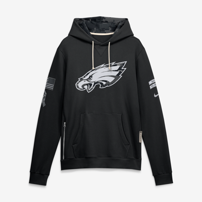  Philadelphia Eagles Nike 2026 Salute to Service Sideline Dri-FIT Pullover Hoodie - Black