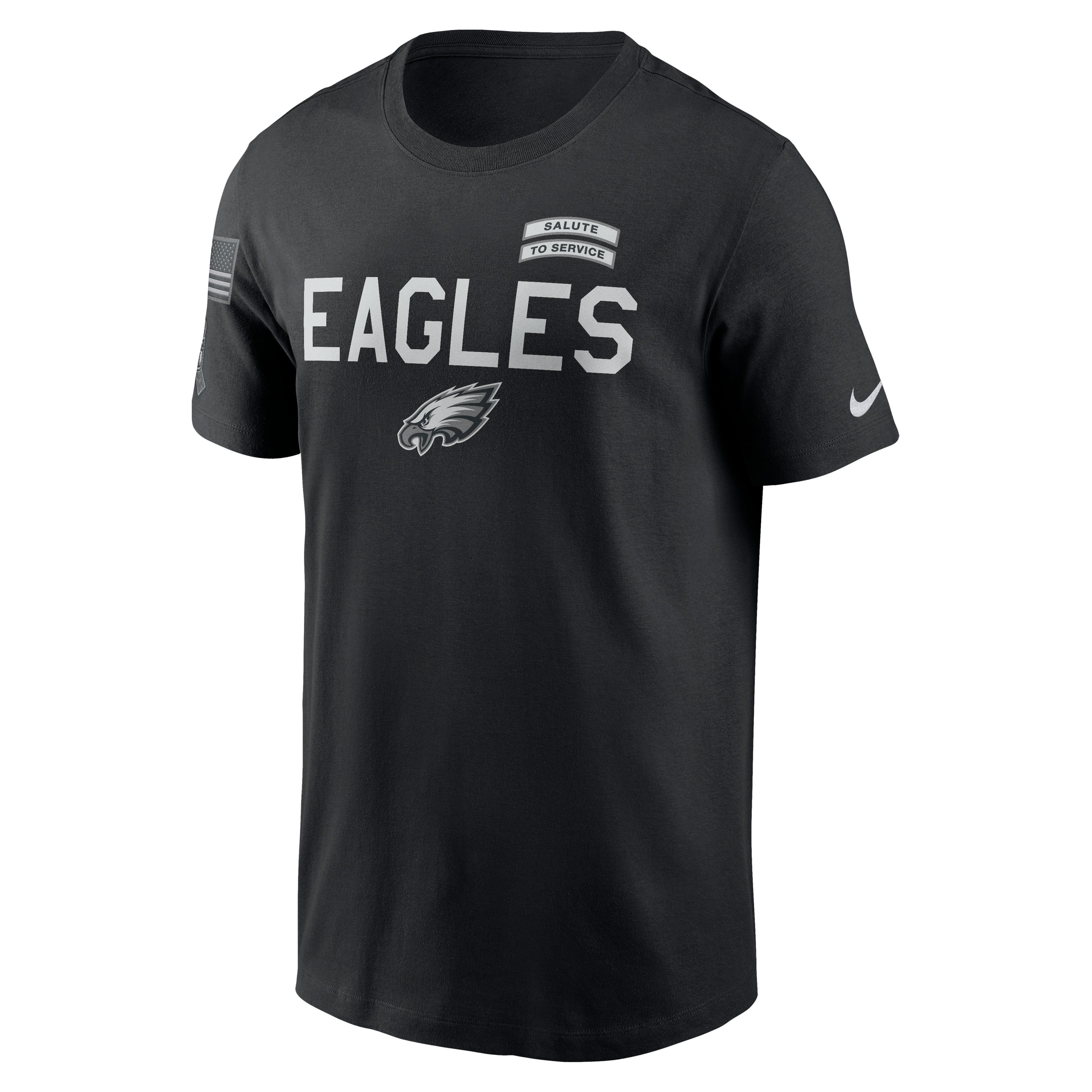 T-shirt Nike noir Philadelphia Eagles 2026 Salute to Service Sideline Dri-FIT pour homme