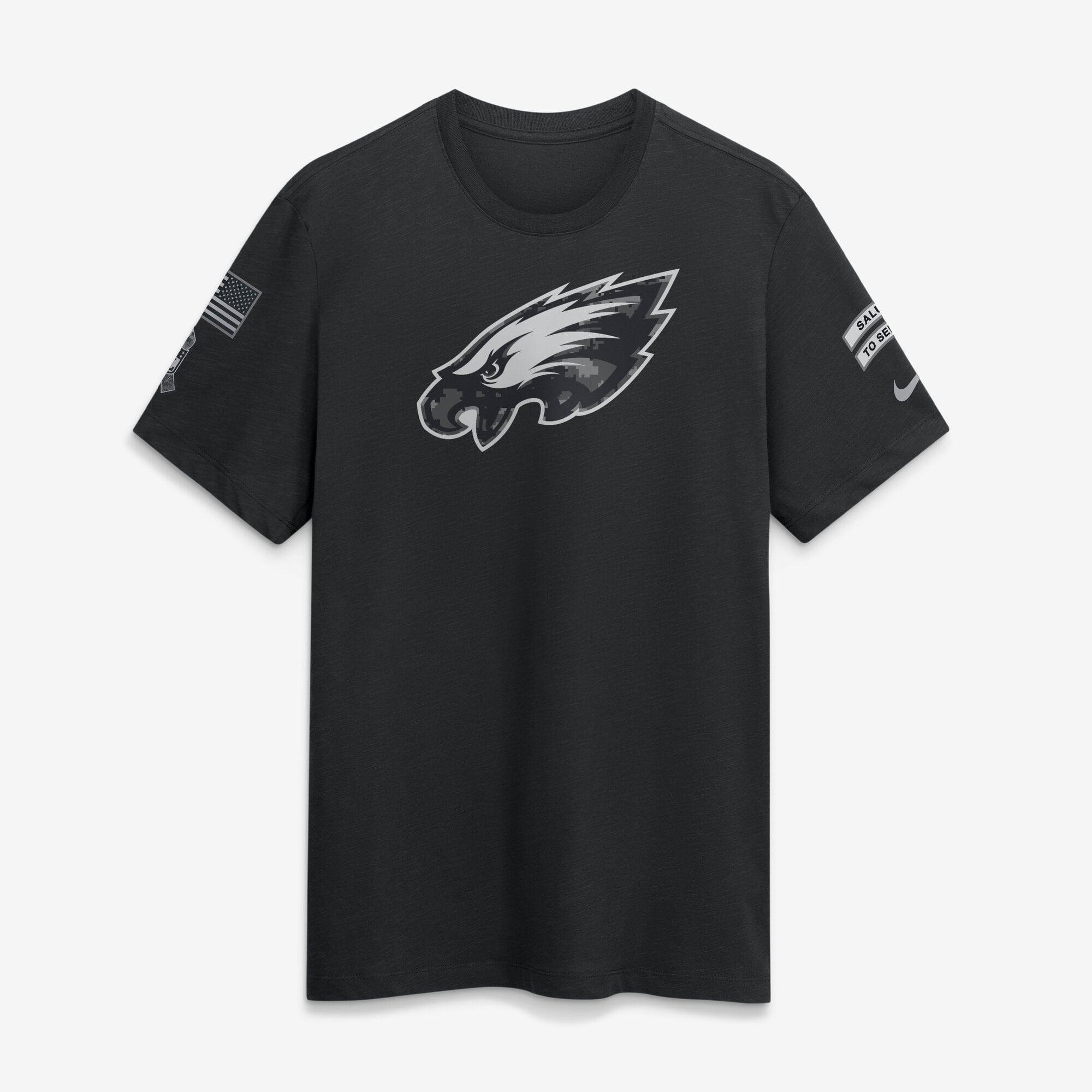 T-shirt Nike noir Philadelphia Eagles 2026 Salute to Service pour homme